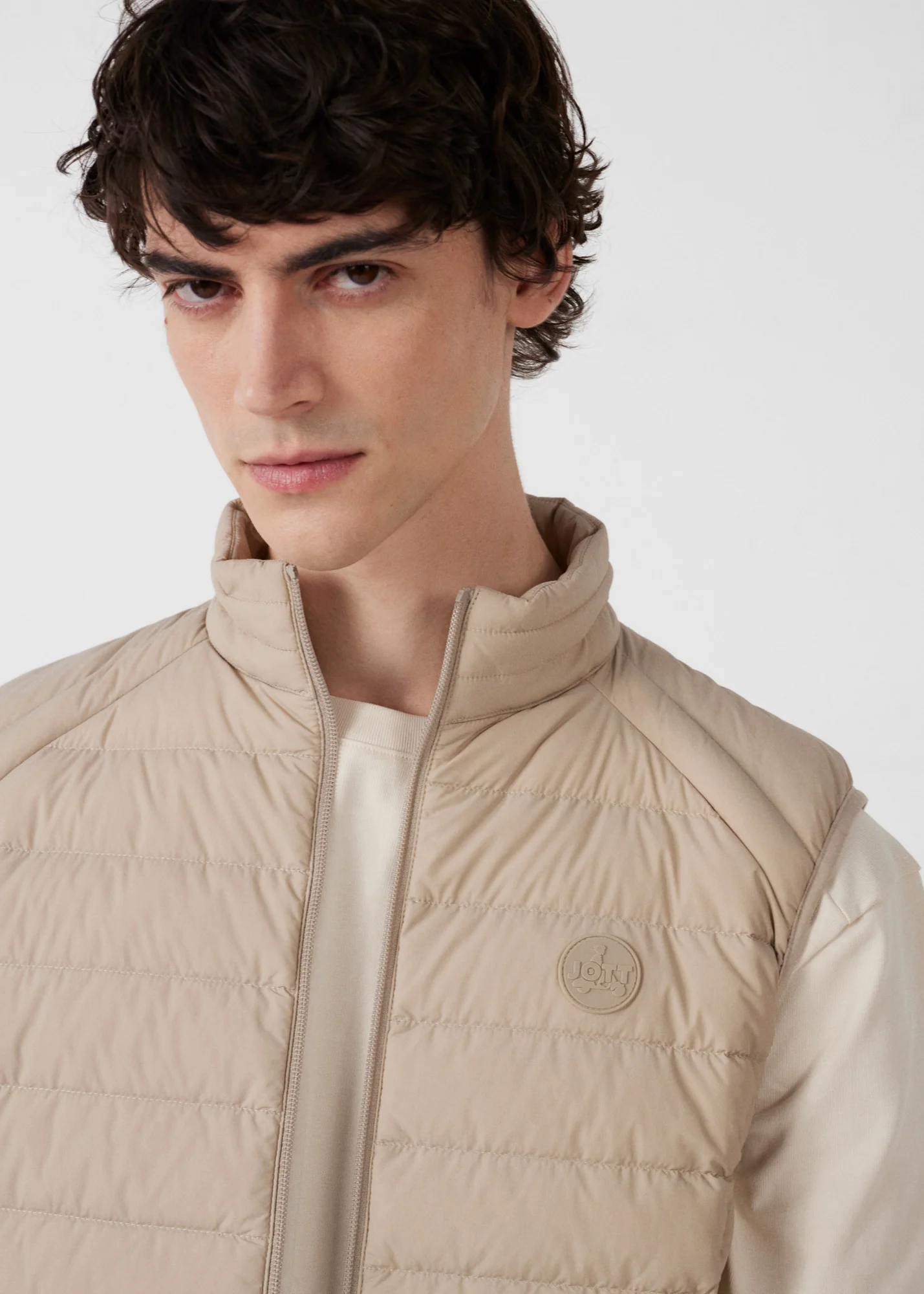 Doudoune sans manches stretch Beige Arafo - Image 5