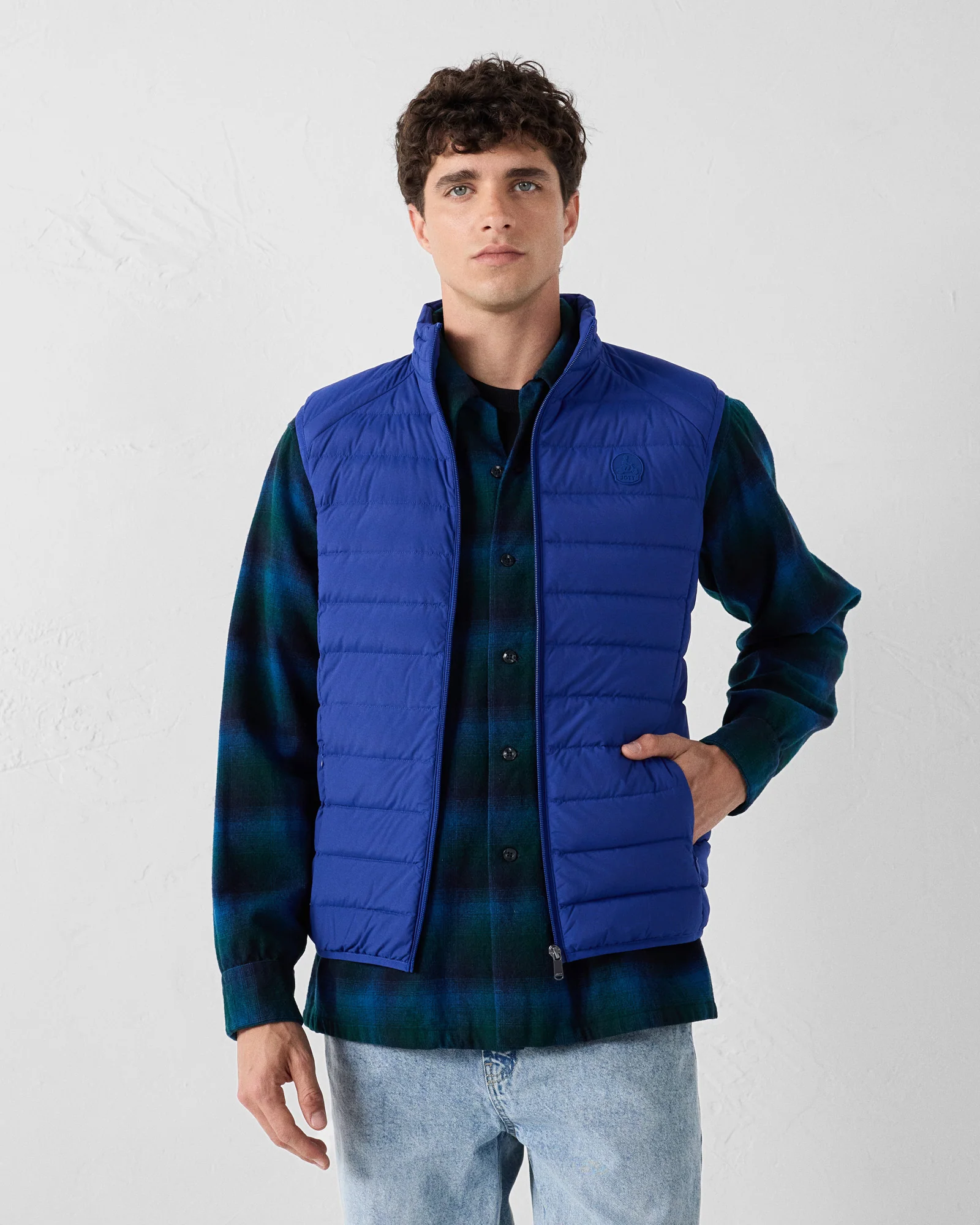 Doudoune sans manches stretch Bleu cobalt Arafo - Image 3