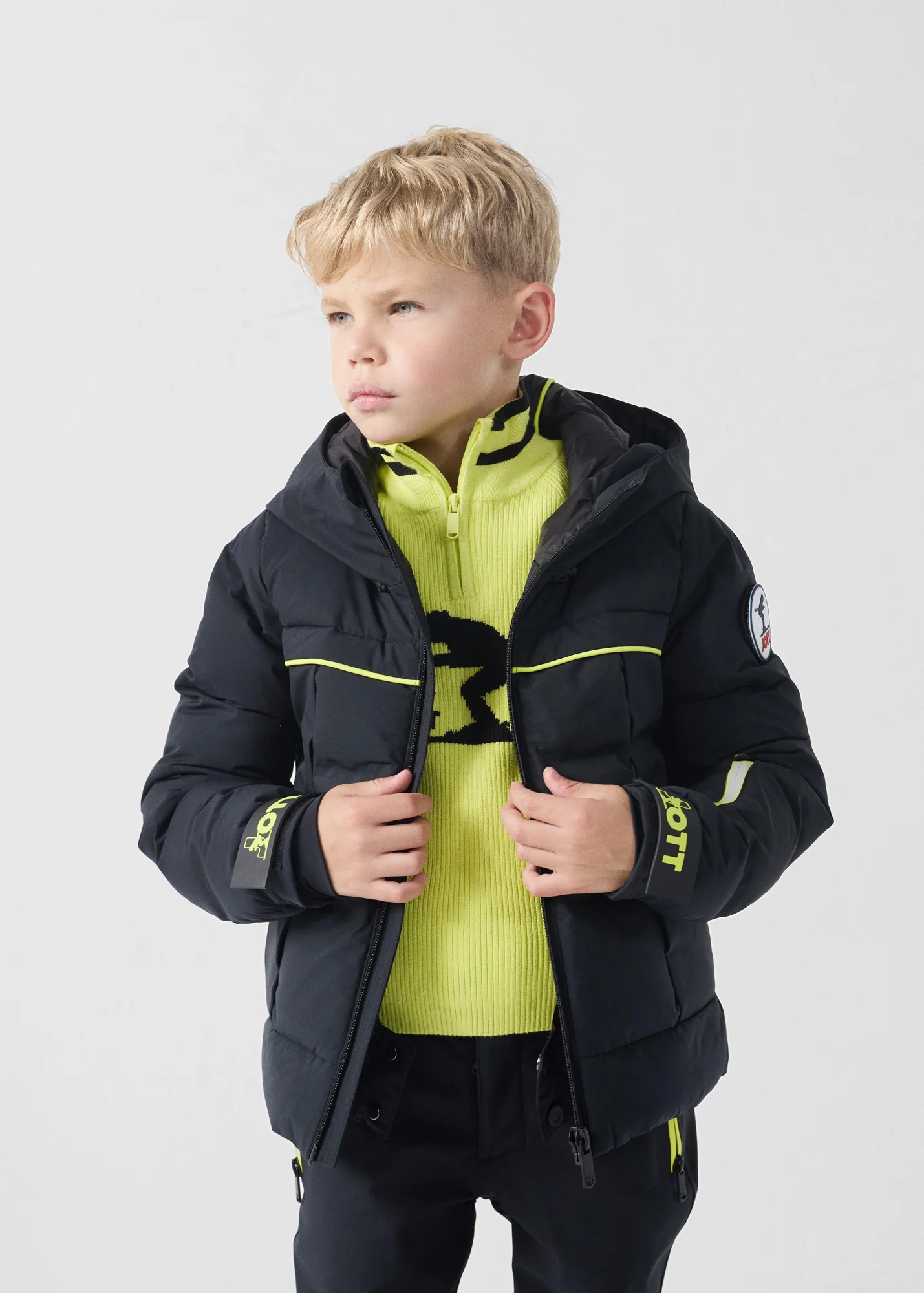 Doudoune ski enfant Grand froid Noir Cembros - Image 2