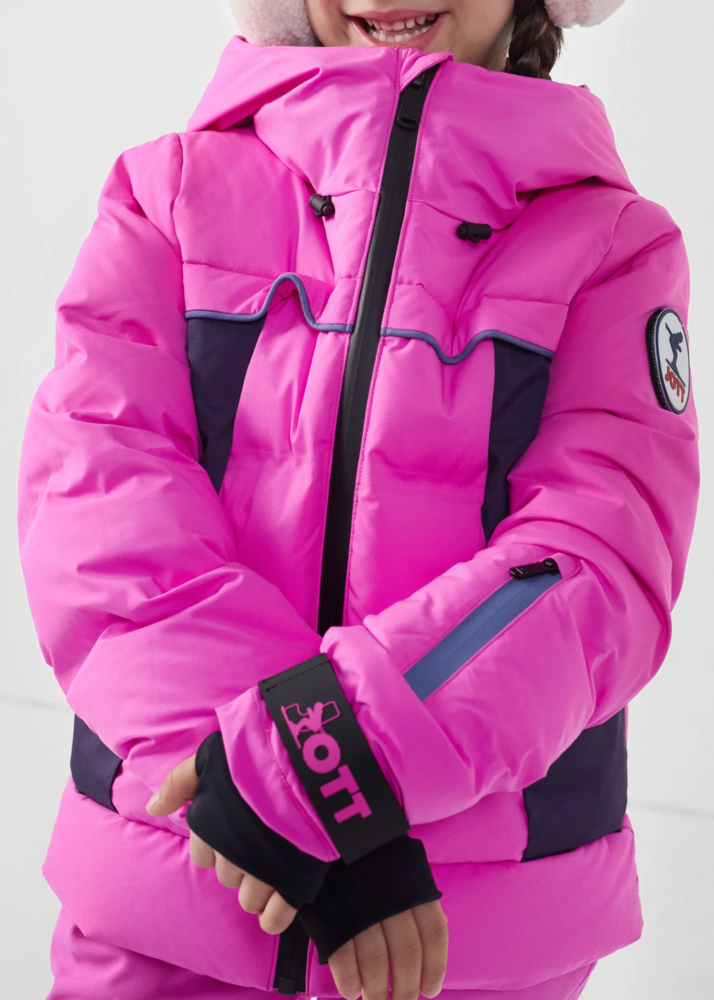 Doudoune ski enfant Grand froid Rose électrique Cembros - Image 4