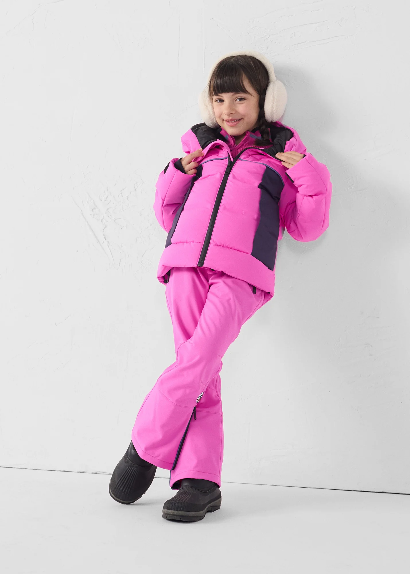 Doudoune ski enfant Grand froid Rose électrique Cembros - Image 9