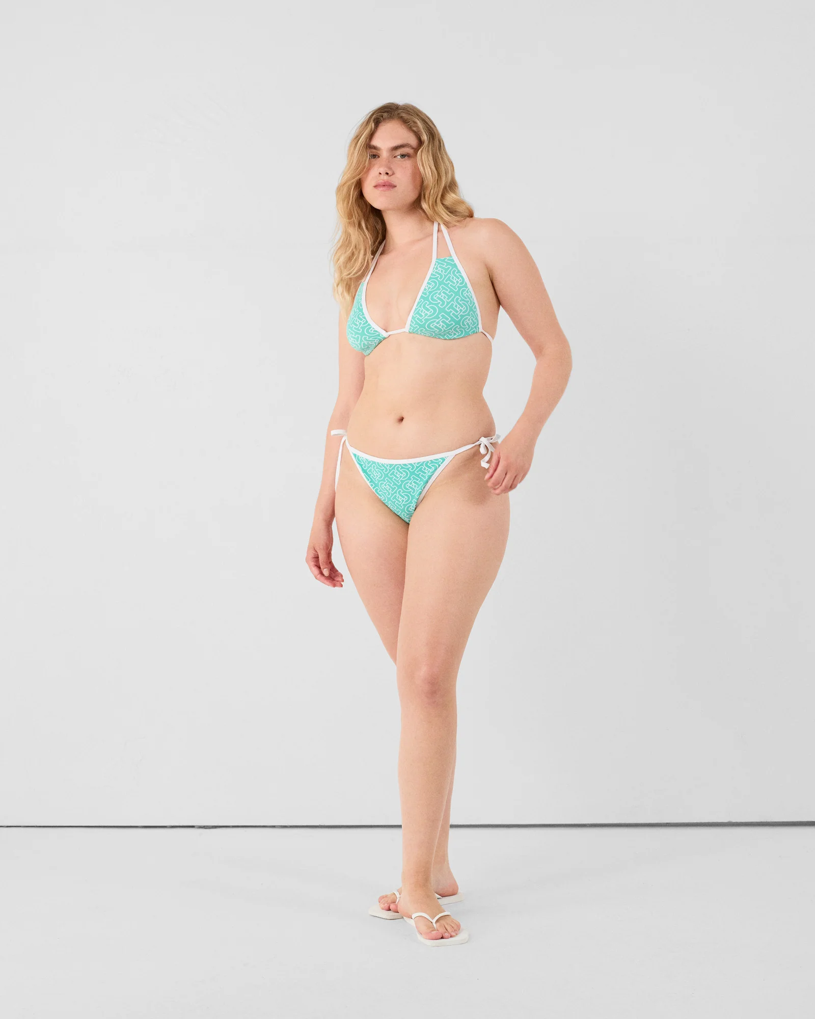Haut de maillot de bain triangle Mono lagon Maddie monogram top - Image 2
