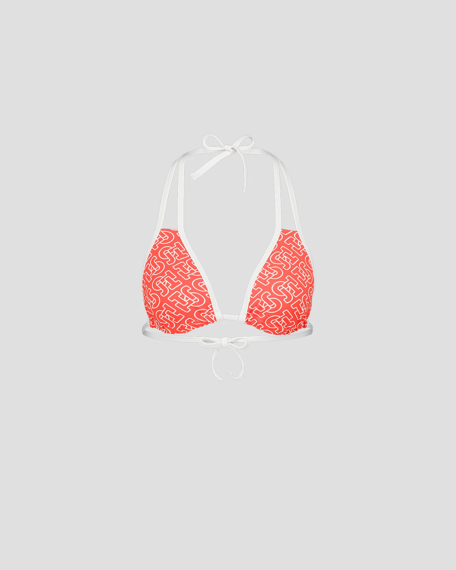 Haut de maillot de bain triangle Mono rouge feu Maddie monogram top - Image 2