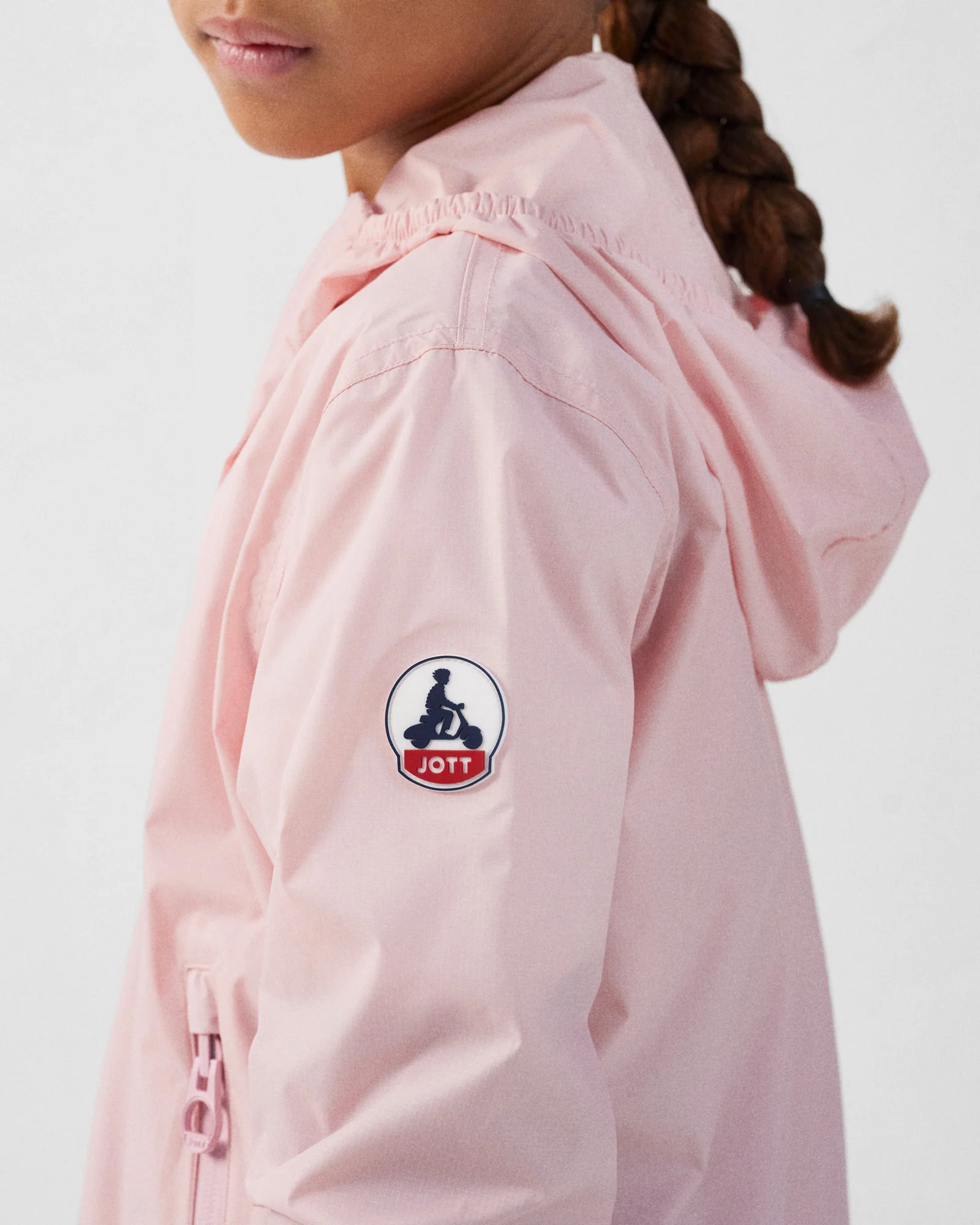 Imperméable enfant paquetable Rose pêche Arran - Image 2