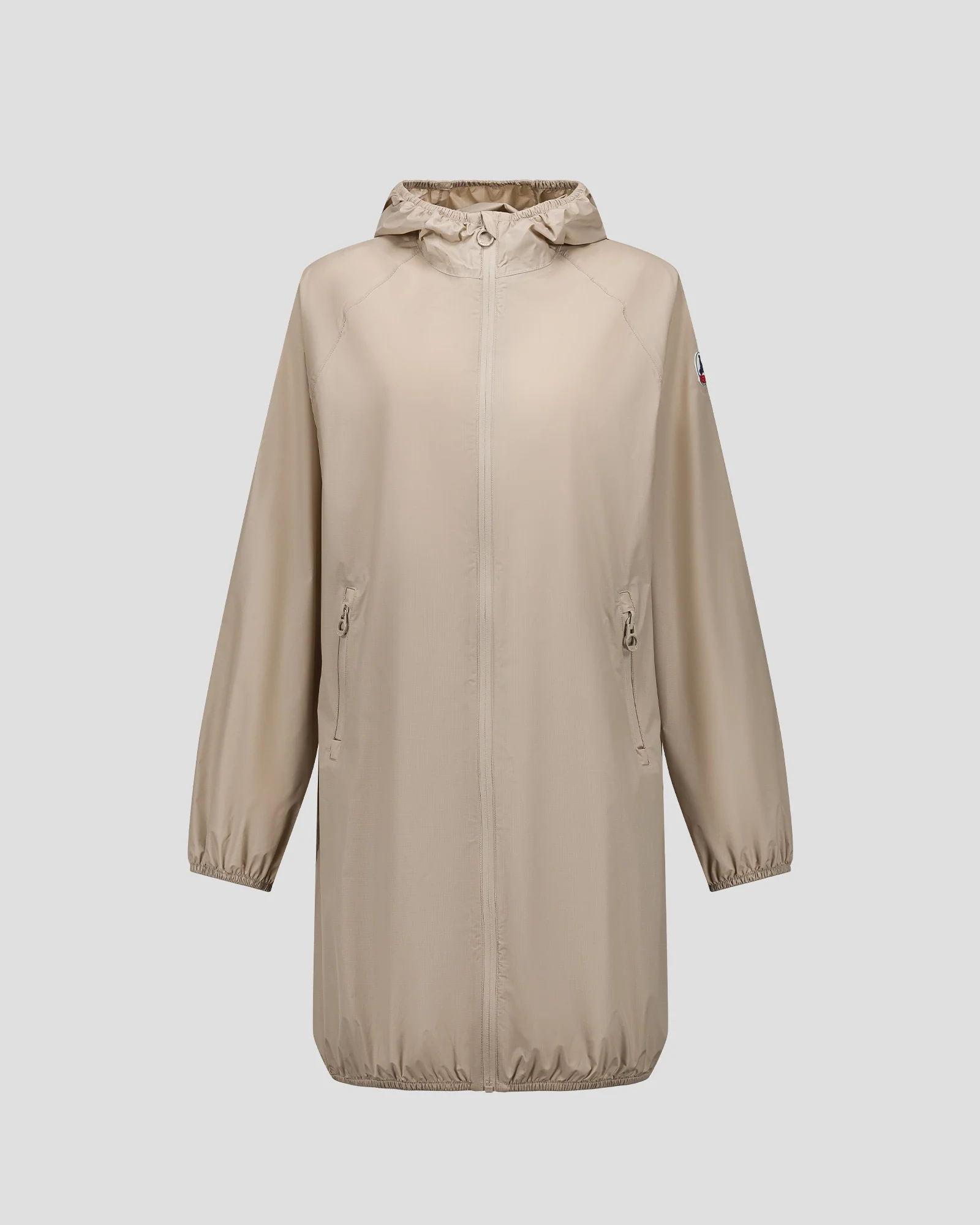 Imperméable long à capuche Beige Glendale