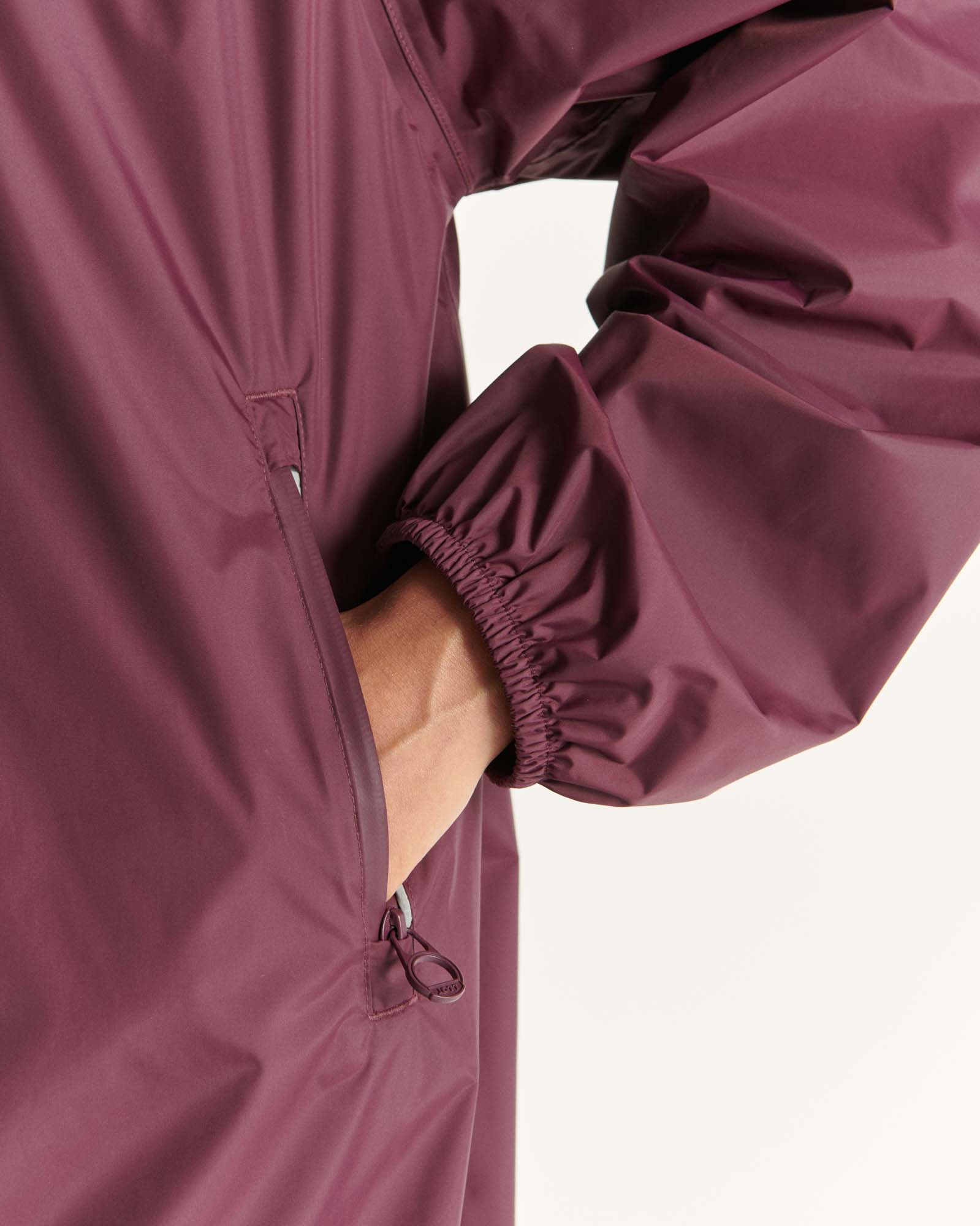 Imperméable long à capuche paquetable Aubergine Copenhagen - Image 2