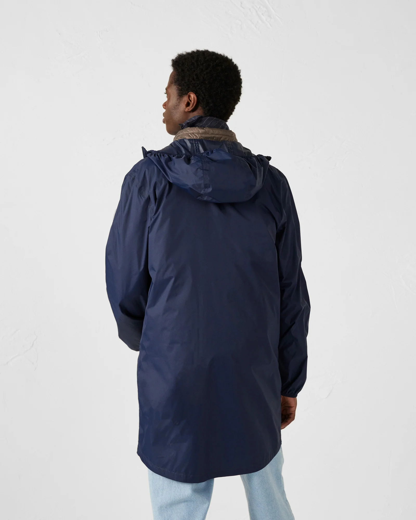 Imperméable long à capuche paquetable Marine Oban - Image 2
