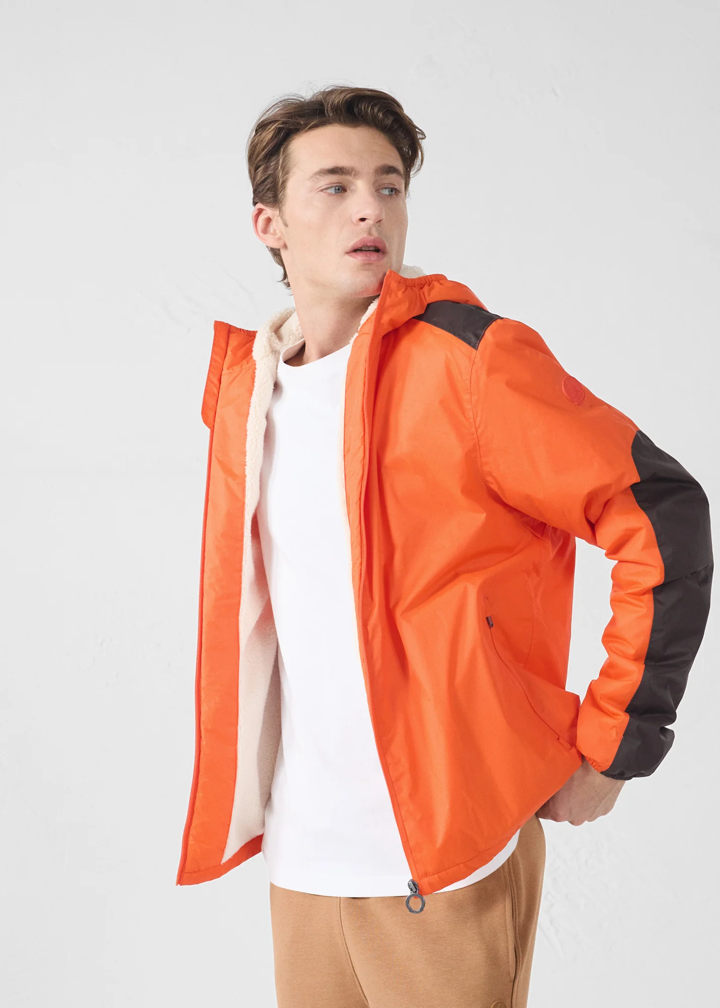 Imperméable sherpa Rouge feu Dippen sherpa - Image 2