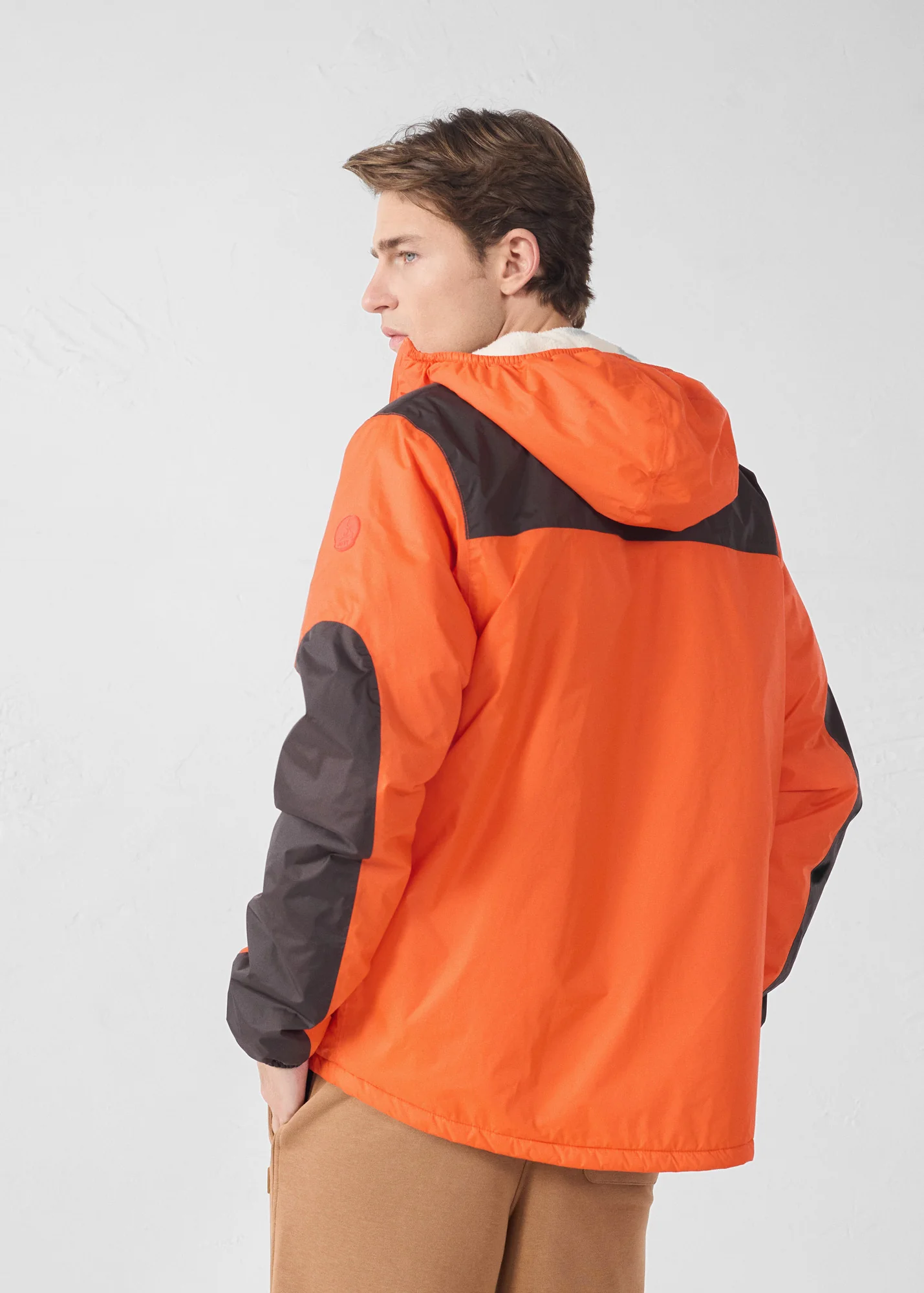 Imperméable sherpa Rouge feu Dippen sherpa - Image 4