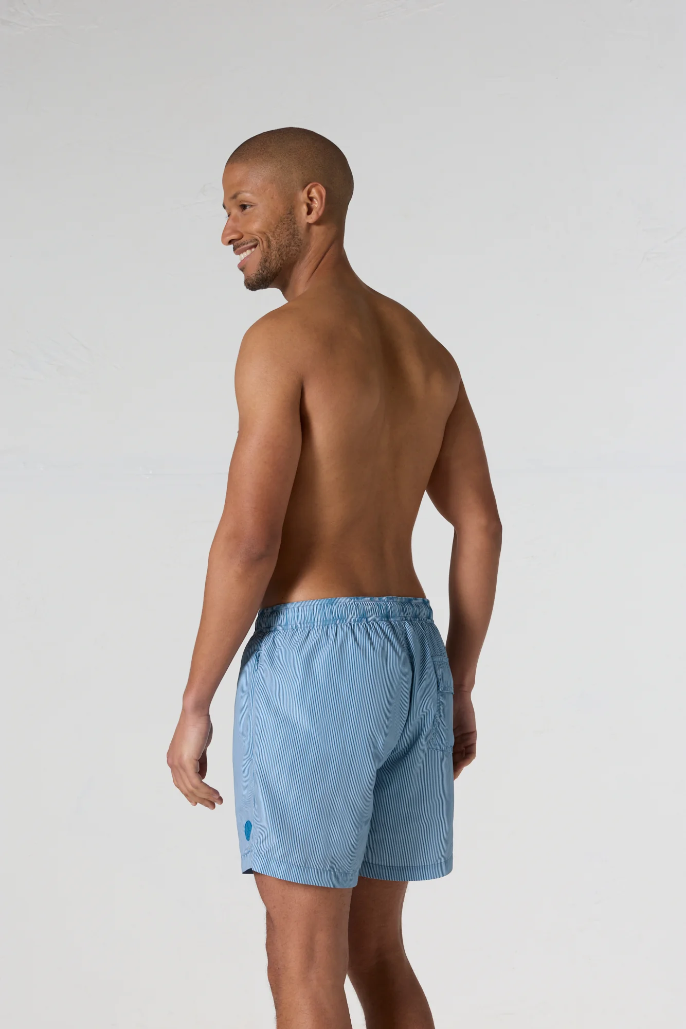 Maillot de bain Bleu jeans rayé Ian stripe - Image 4