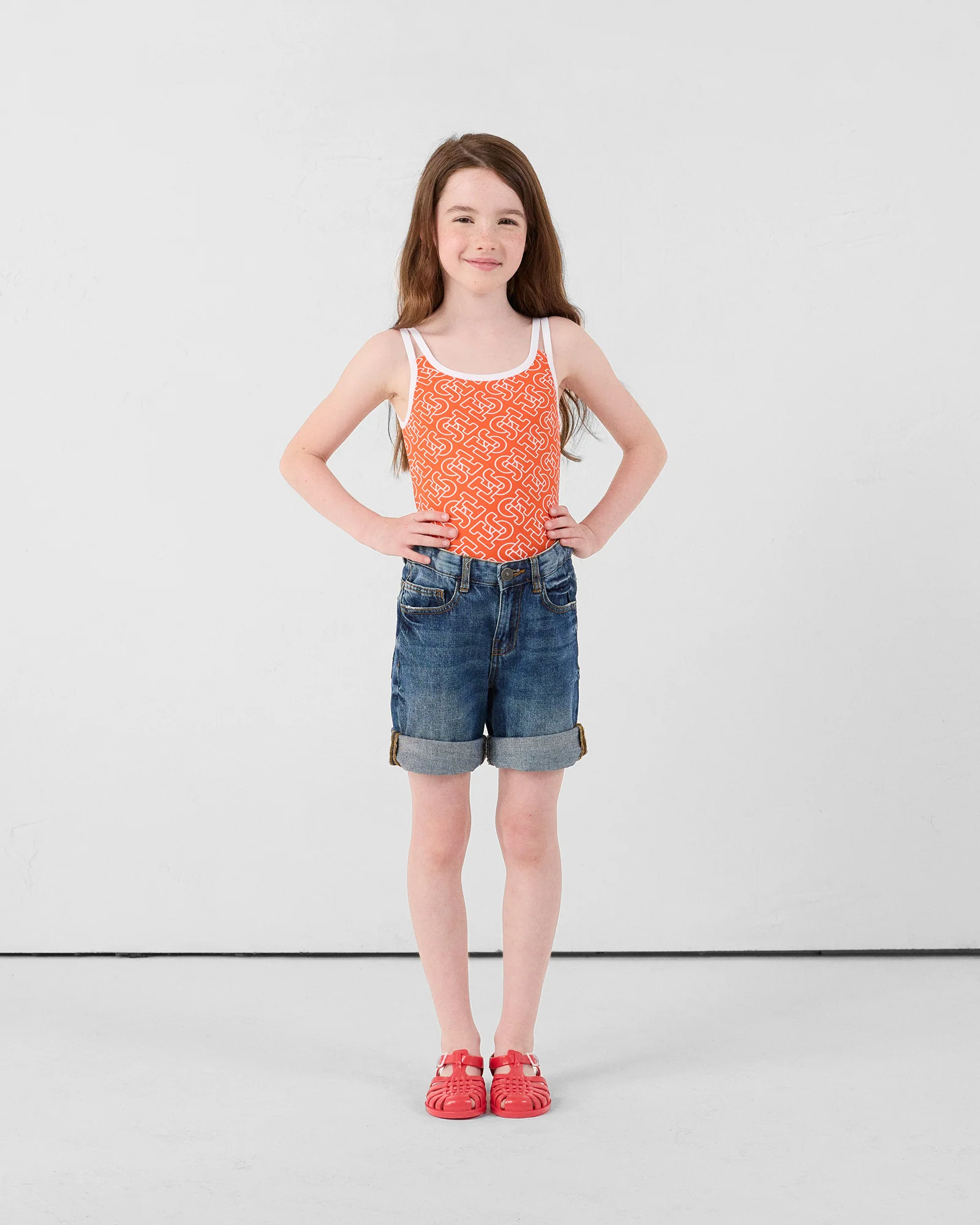 Maillot de bain Mono rouge feu Milla monogram