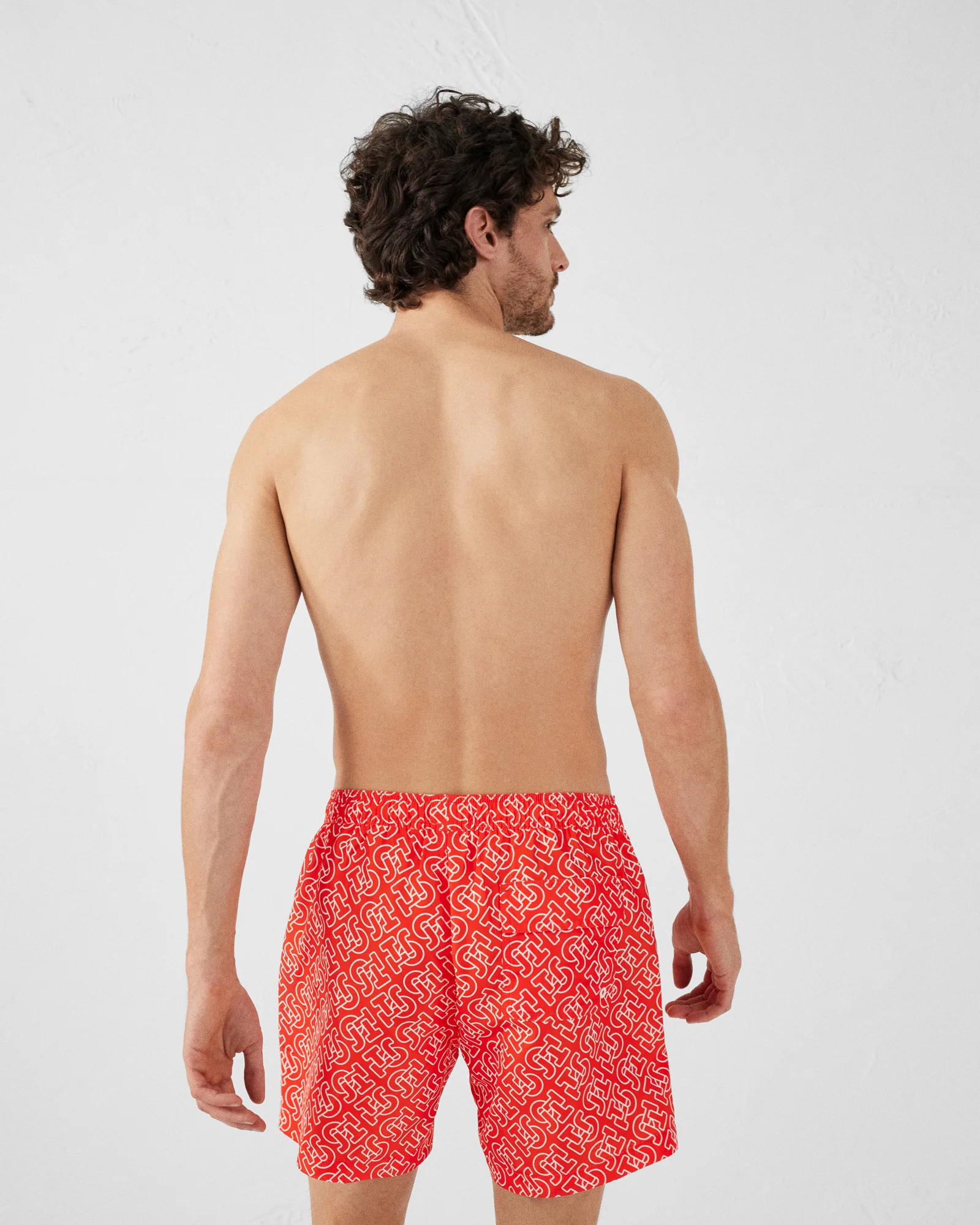 Maillot de bain Mono rouge feu Niolon monogram - Image 4