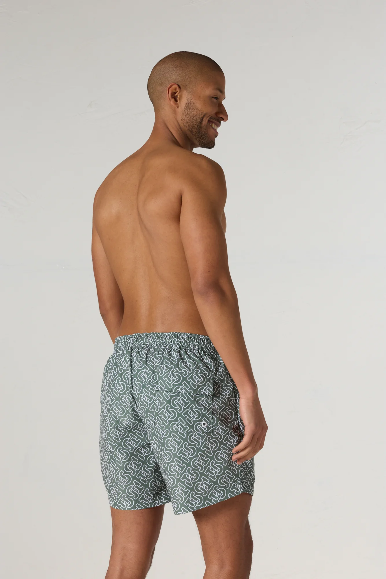Maillot de bain Mono vert sauge Ian monogram - Image 6