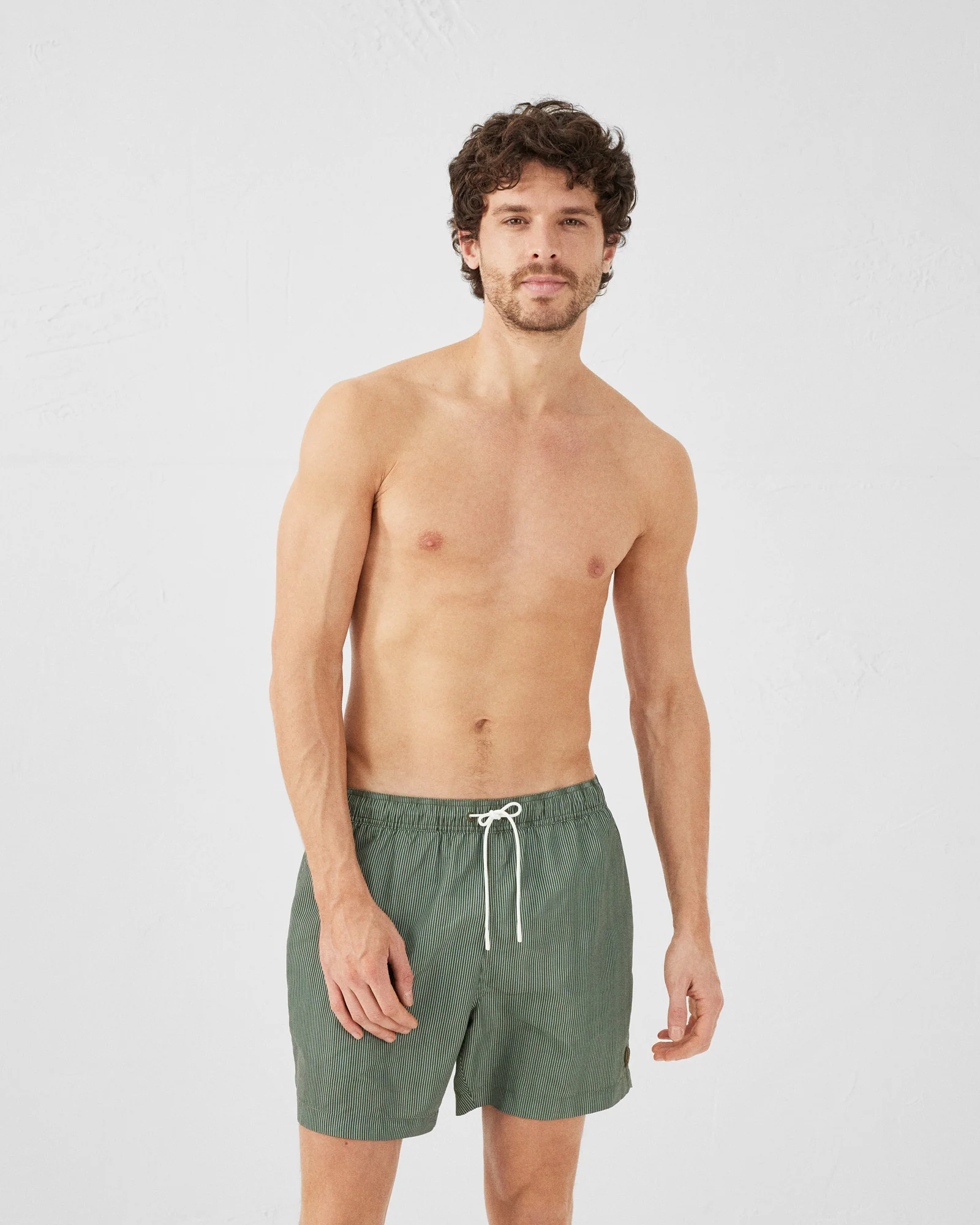 Maillot de bain Stripe army/Vert M Niolon stripe - Image 3