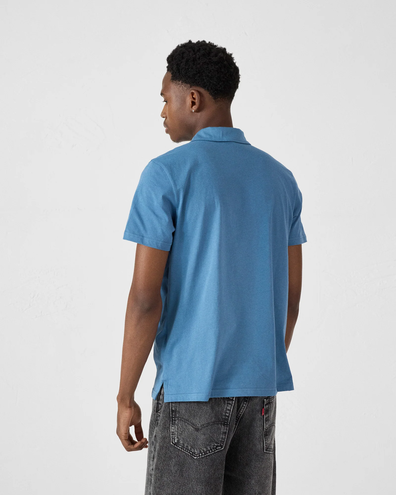 Polo en coton biologique Bleu jeans Lavan - Image 3