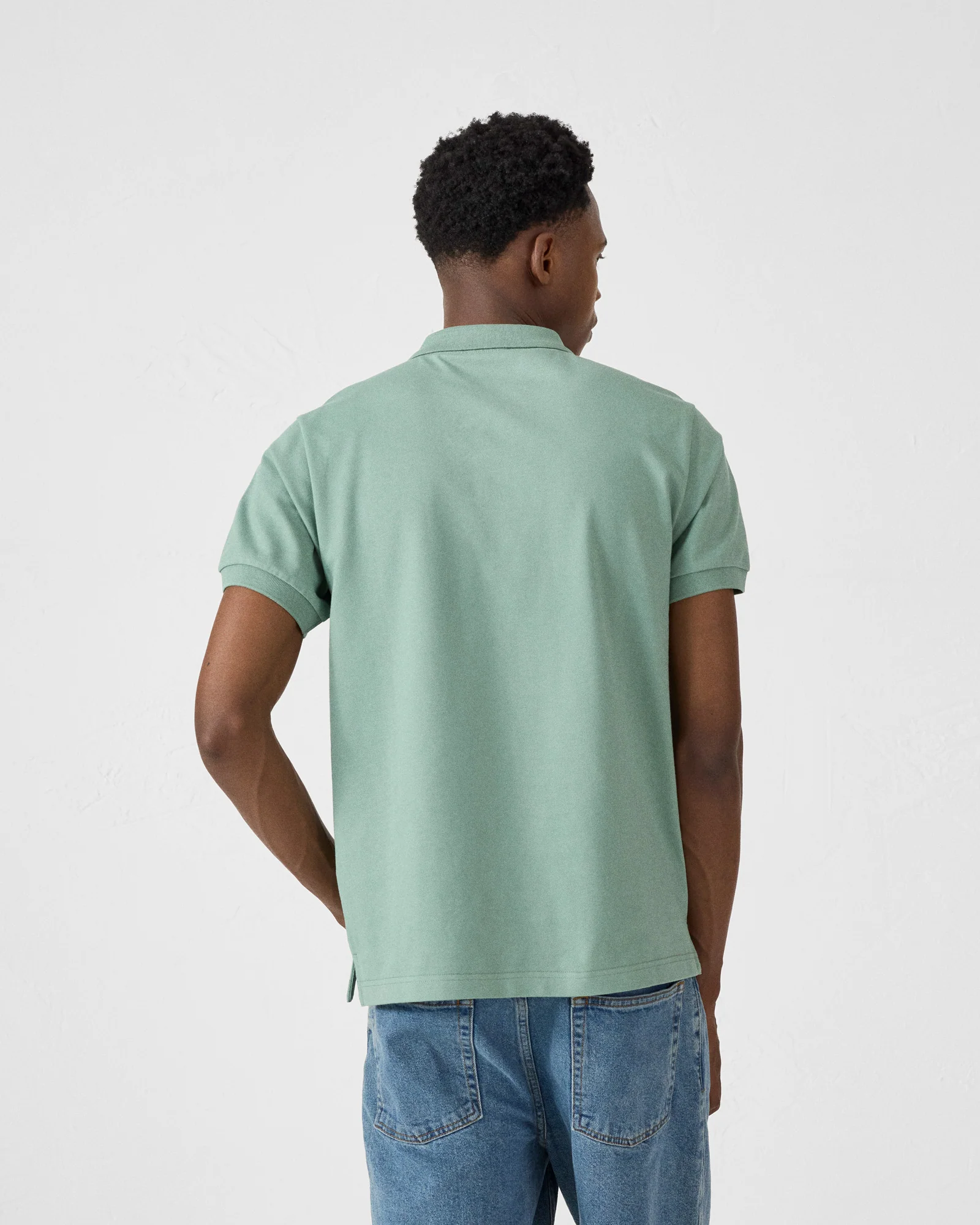 Polo en coton Vert minéral Alvaro - Image 2