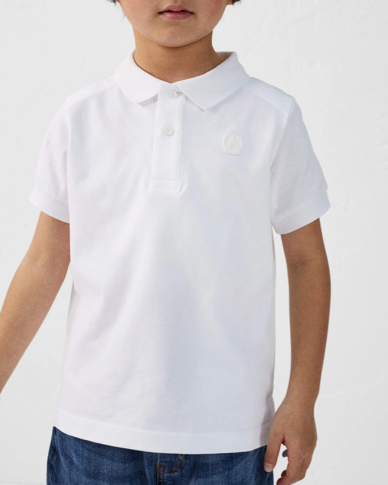Polo enfant en coton Blanc Ciro - Image 3