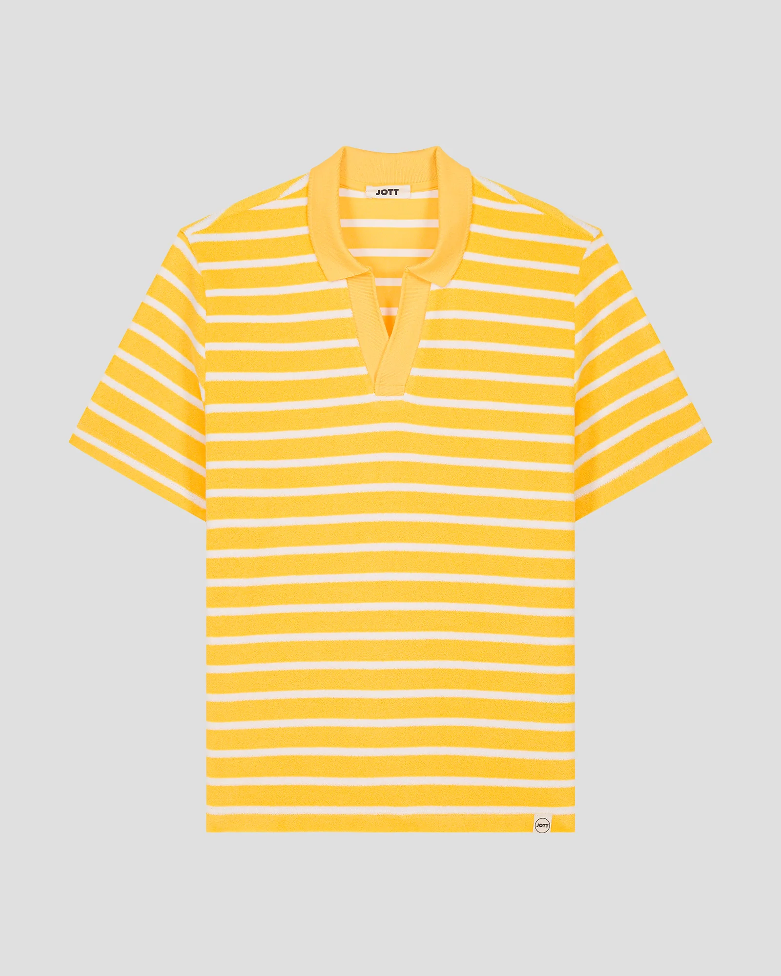 Polo éponge manches courtes Jaune abeille rayé Buggy stripe - Image 3