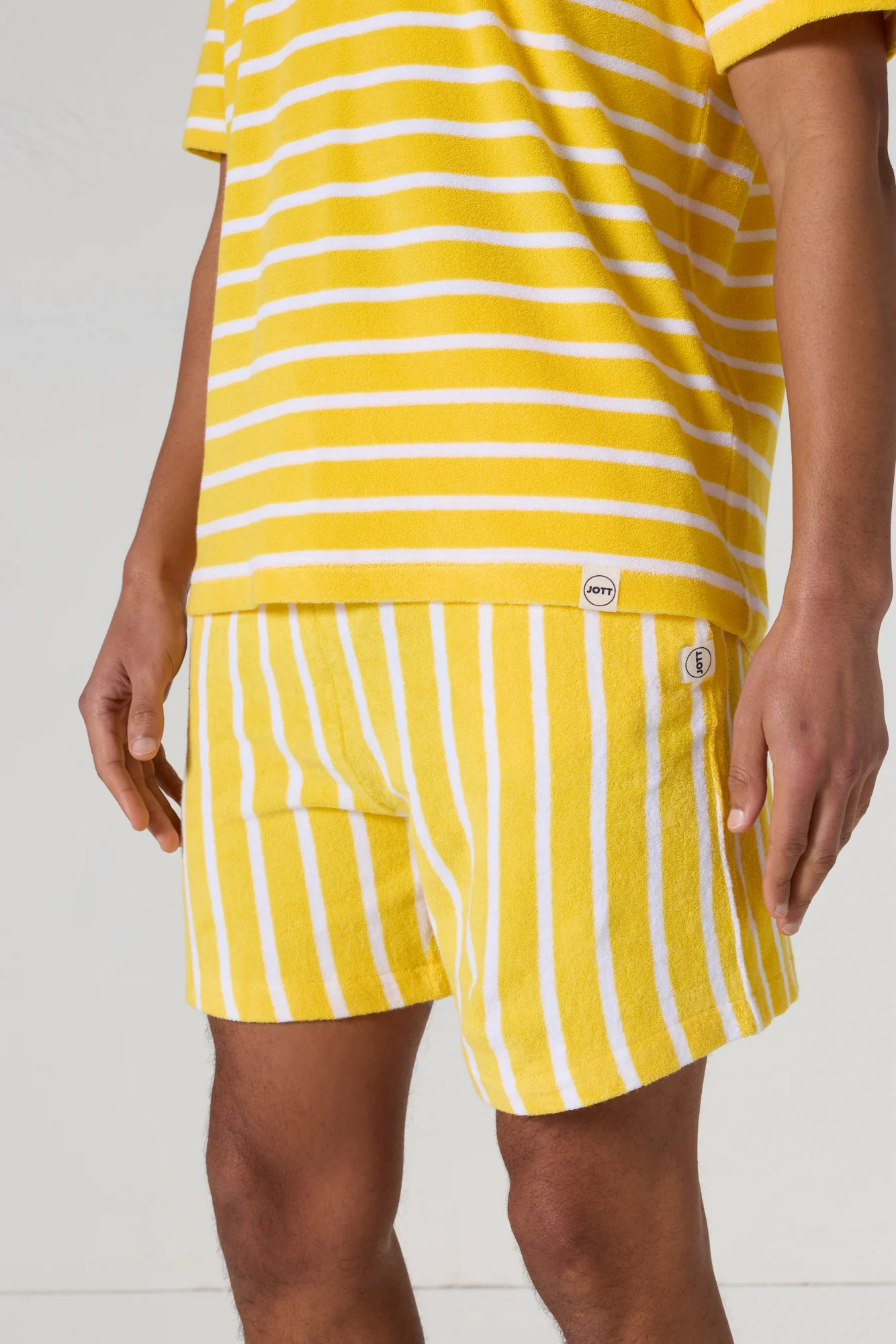 Polo éponge manches courtes Jaune abeille rayé Buggy stripe - Image 6