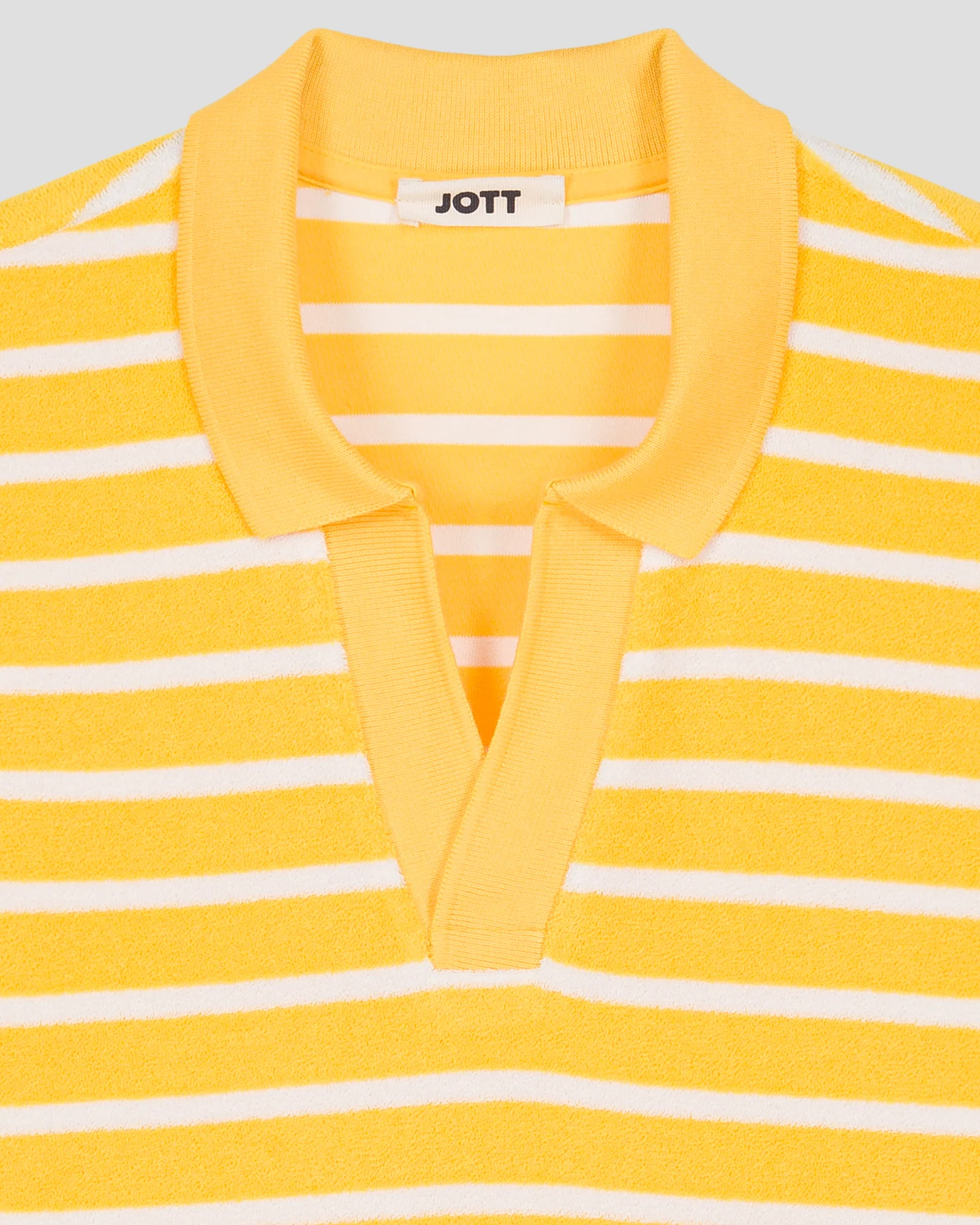 Polo éponge manches courtes Jaune abeille rayé Buggy stripe - Image 7