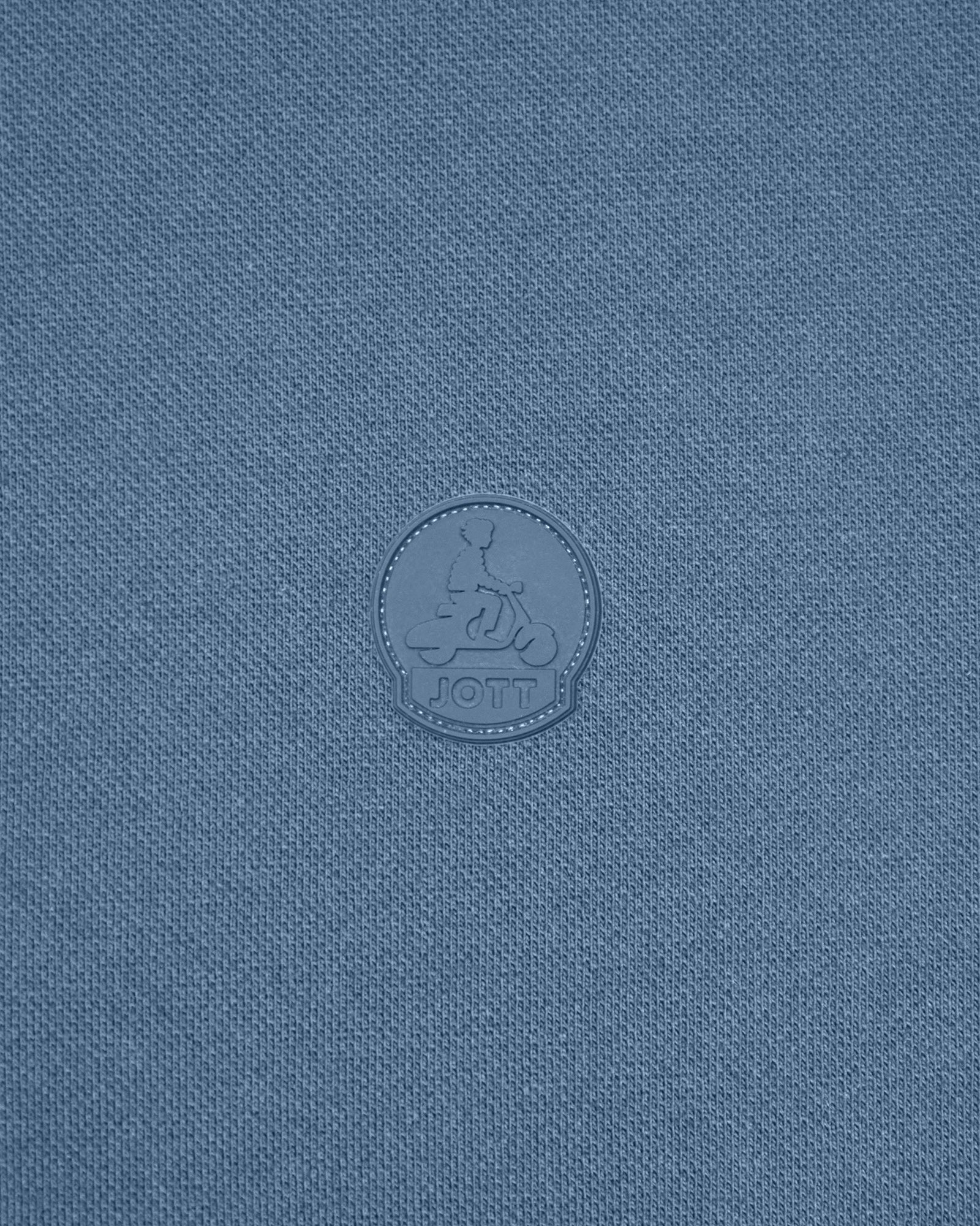 Polo manches longues en coton Bleu délavé Carlos - Image 3