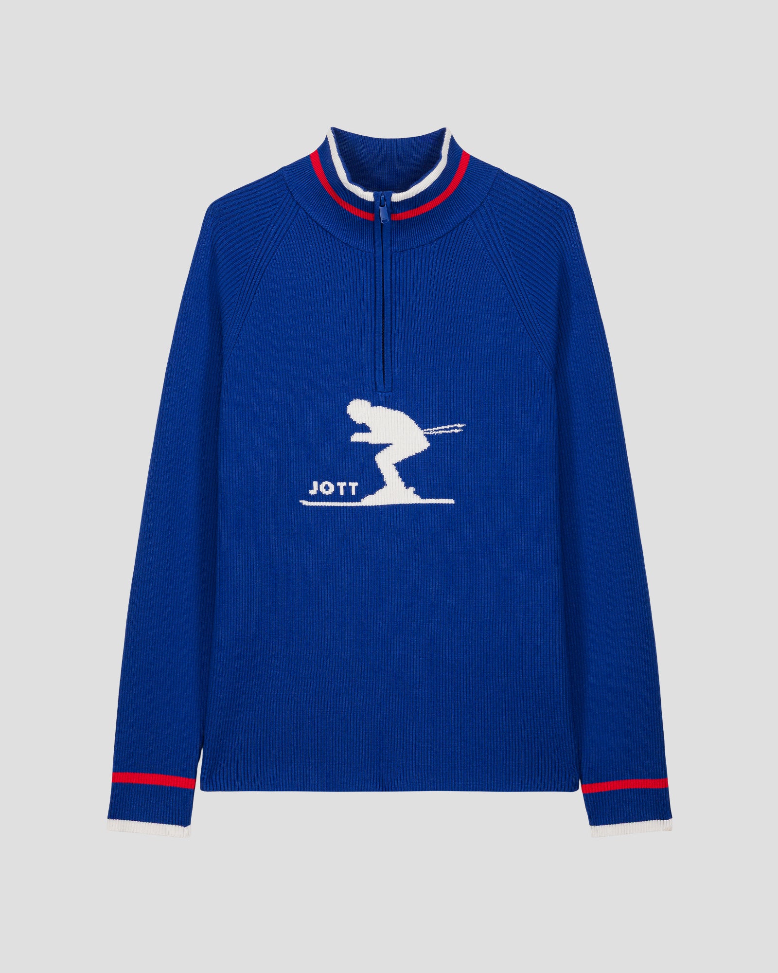 Pull côtelé col haut Bleu cobalt Banet - Image 3