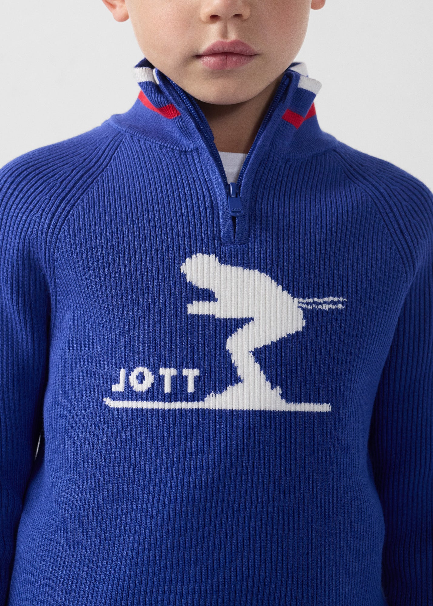 Pull côtelé col haut Bleu cobalt Coni - Image 5