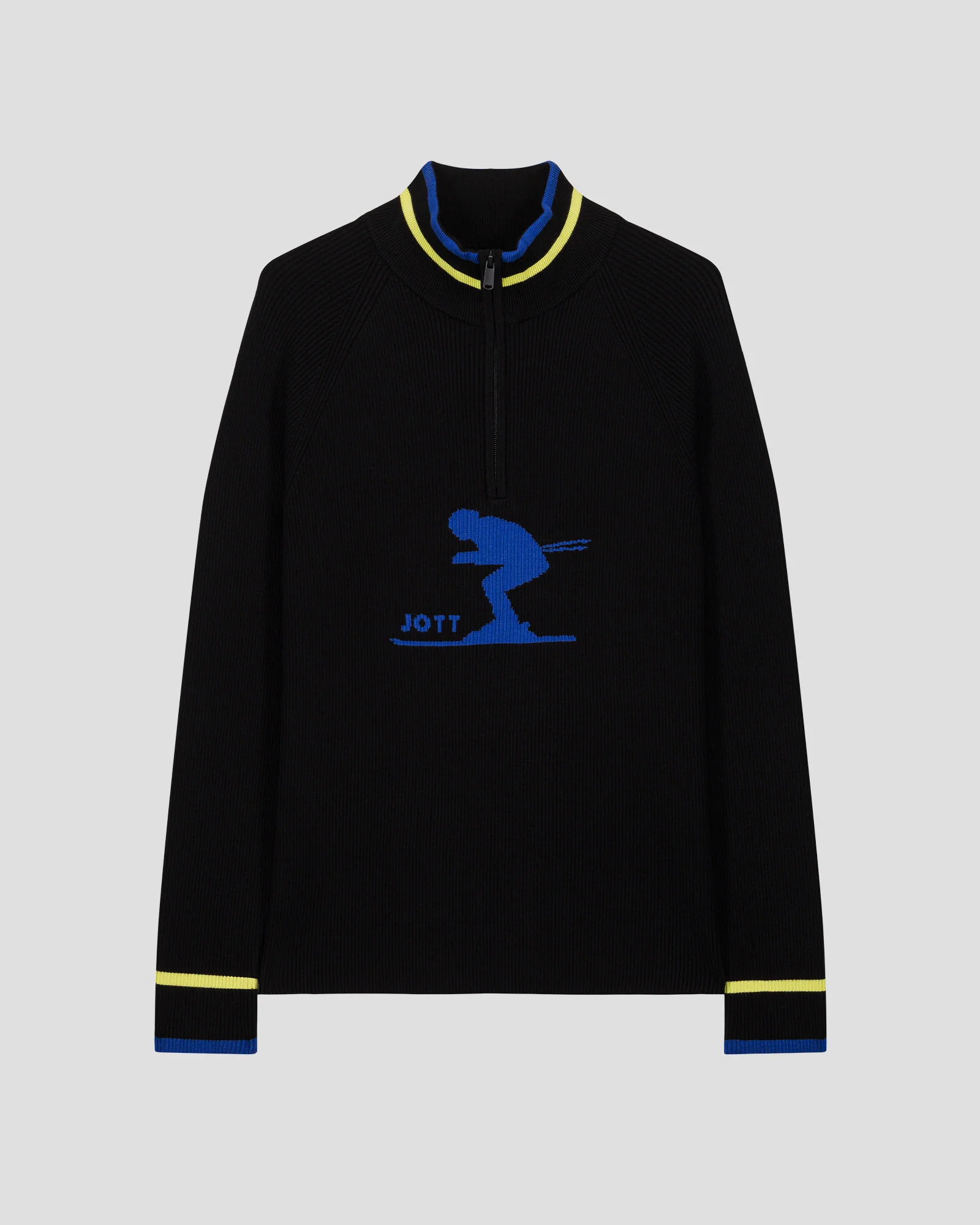 Pull côtelé col haut Noir Banet - Image 3
