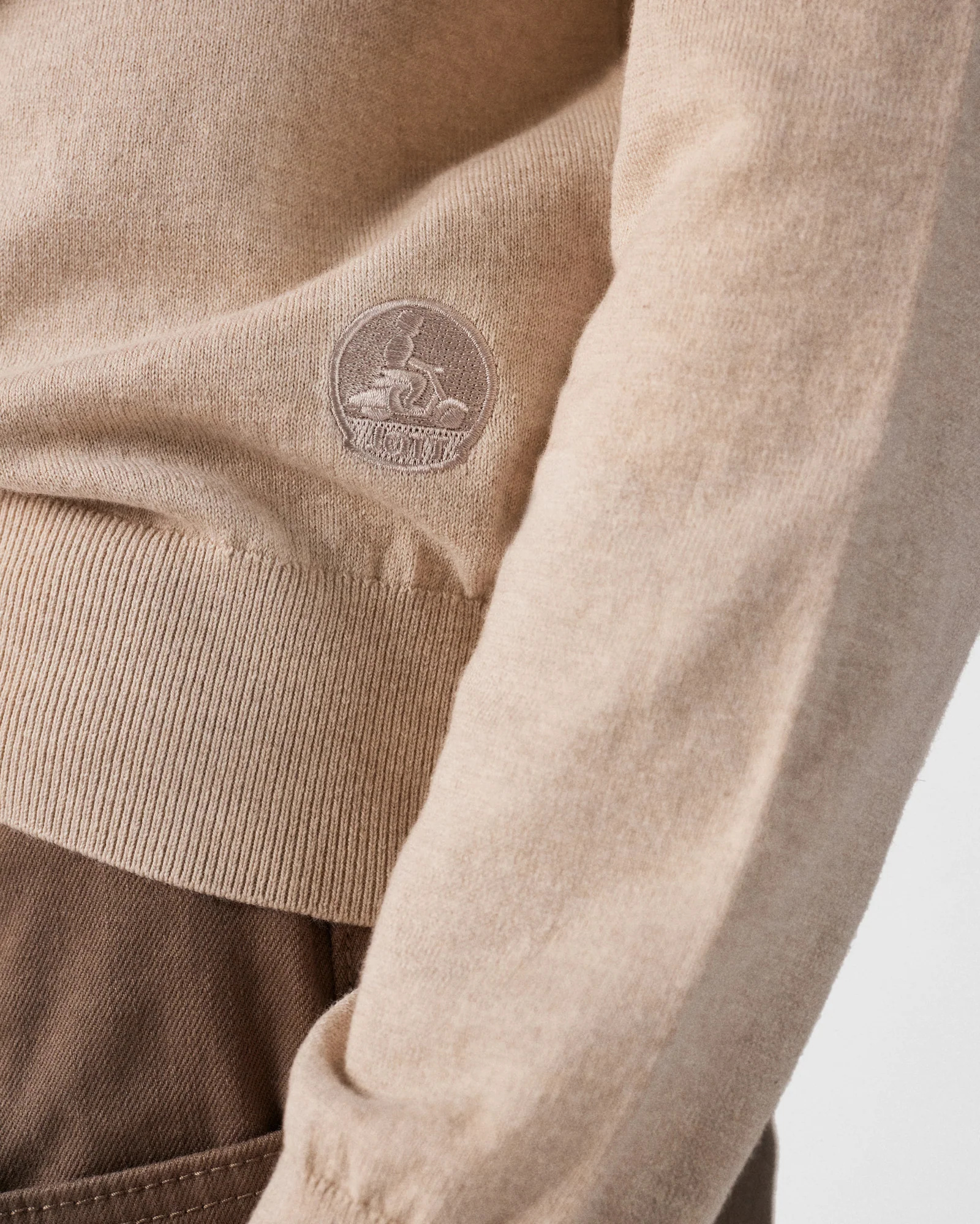 Pull en maille col rond Sable Hadrien - Image 3