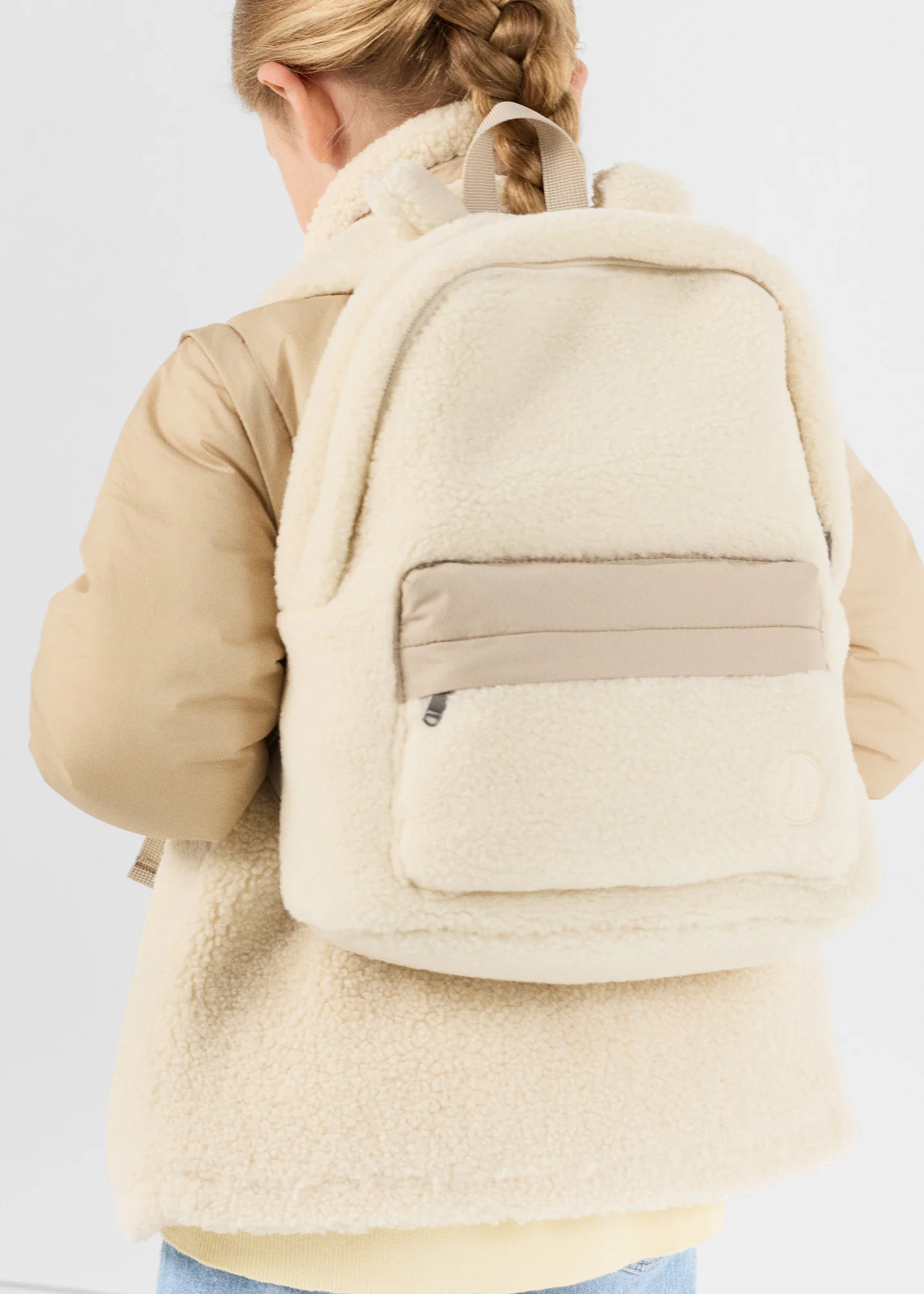 Sac à dos + trousse sherpa Naturel Pupil sherpa - Image 5