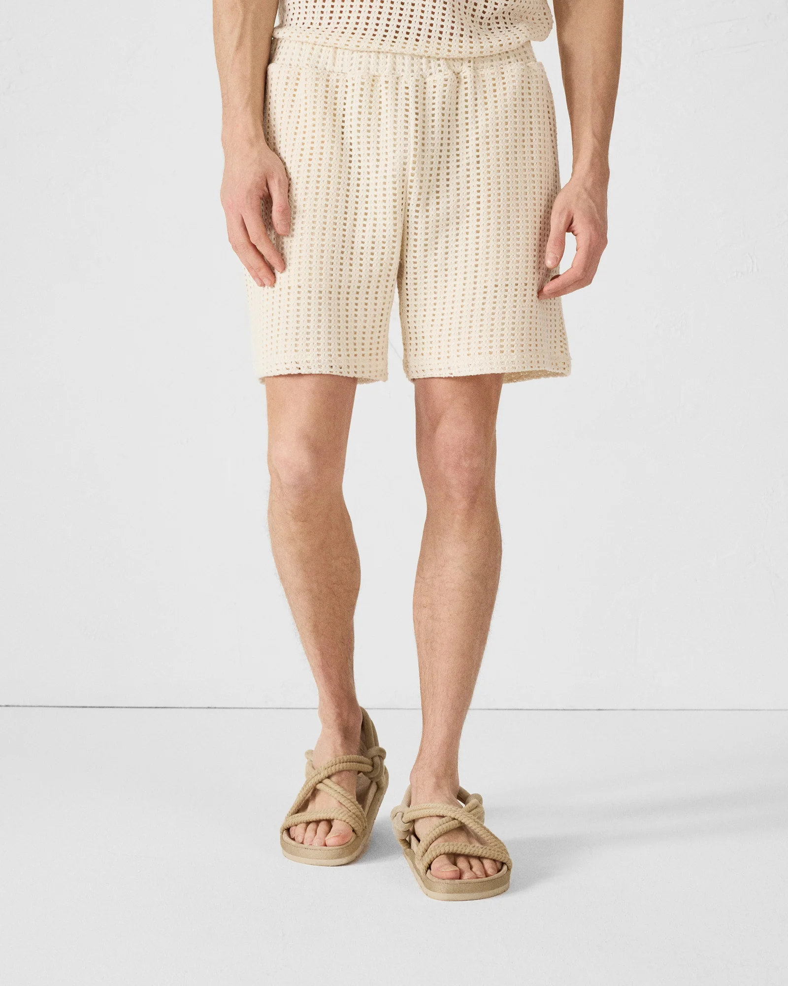 Short en maille de coton Naturel Vittorio - Image 3