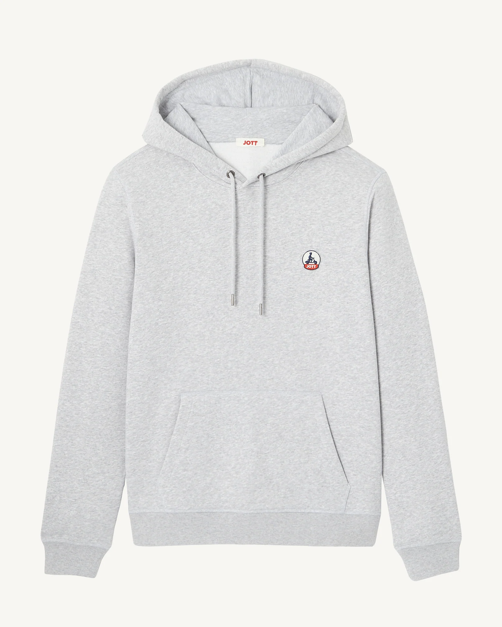 Sweat à capuche homme en coton biologique Gris chiné Mataro