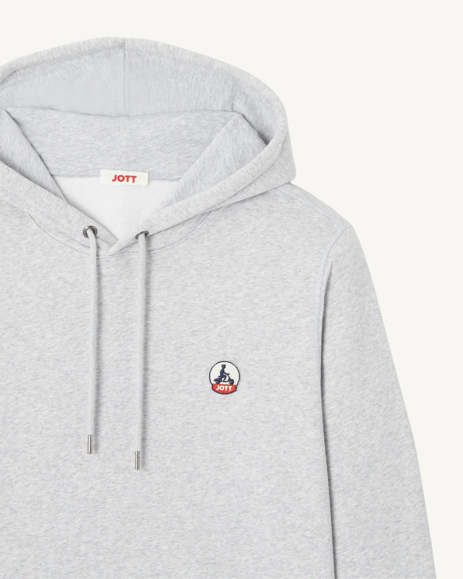 Sweat à capuche homme en coton biologique Gris chiné Mataro - Image 3