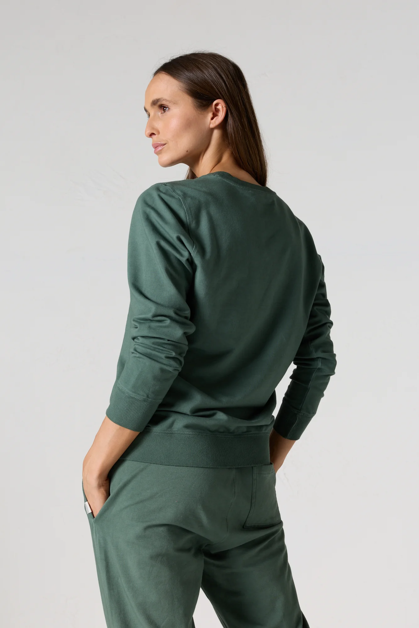 Sweat col rond Vert sauge Maida - Image 4