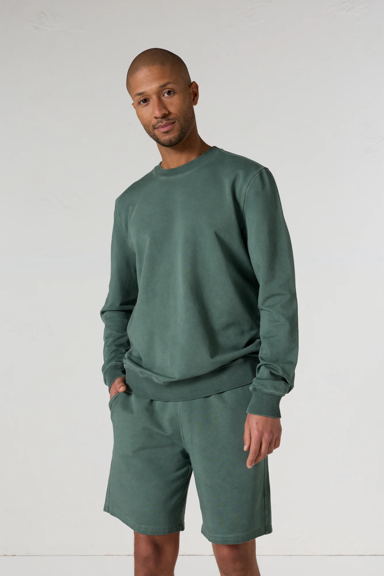 Sweat col rond Vert sauge Sevan