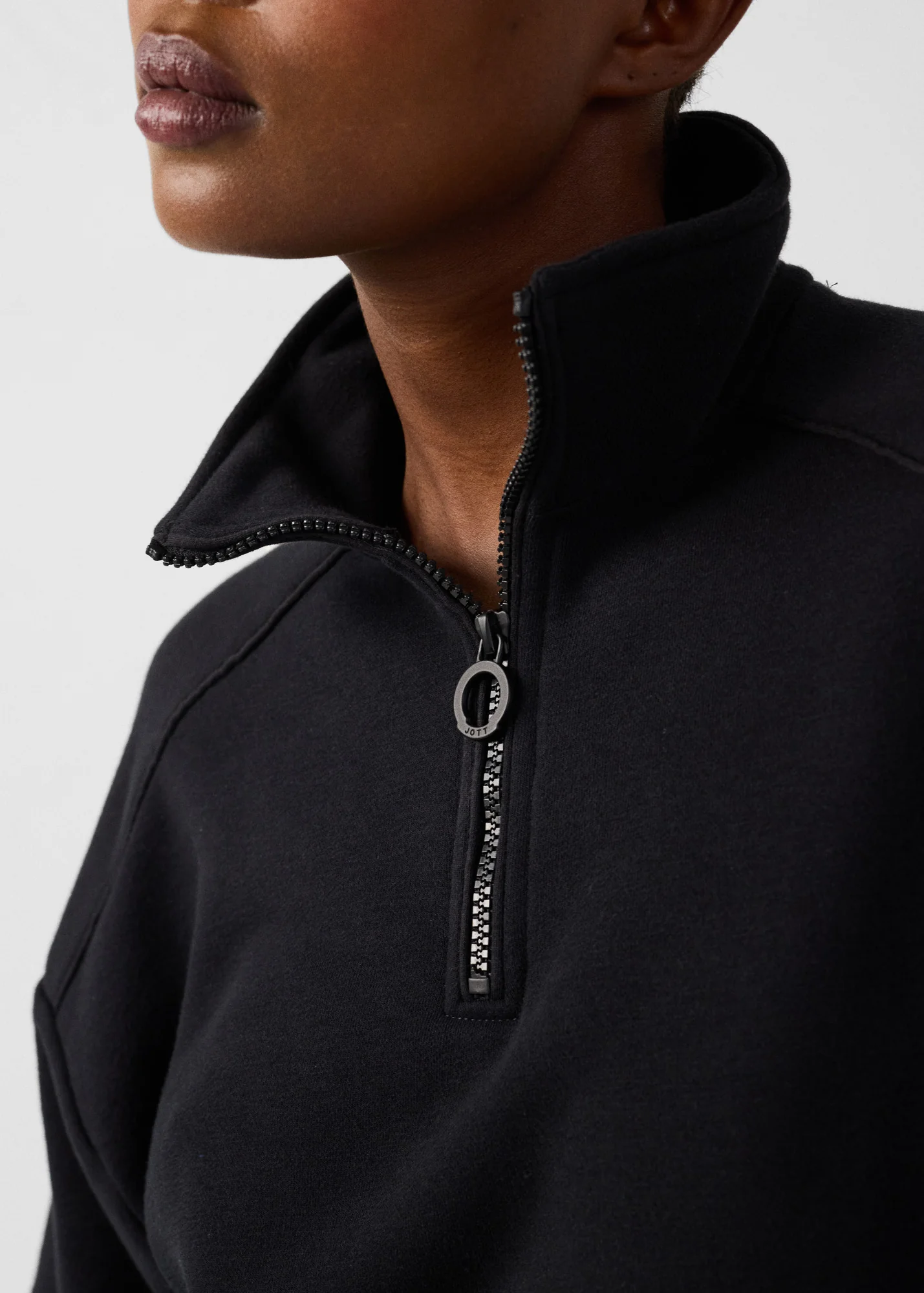 Sweatshirt demi-zippé Noir Line - Image 5