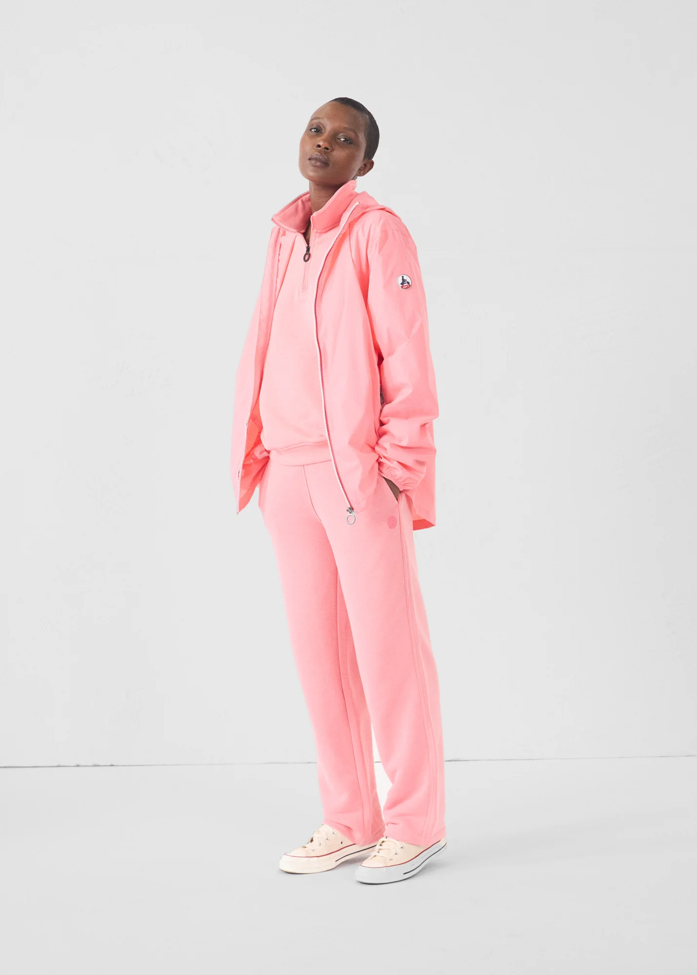 Sweatshirt demi-zippé Vibrant pink Line - Image 3