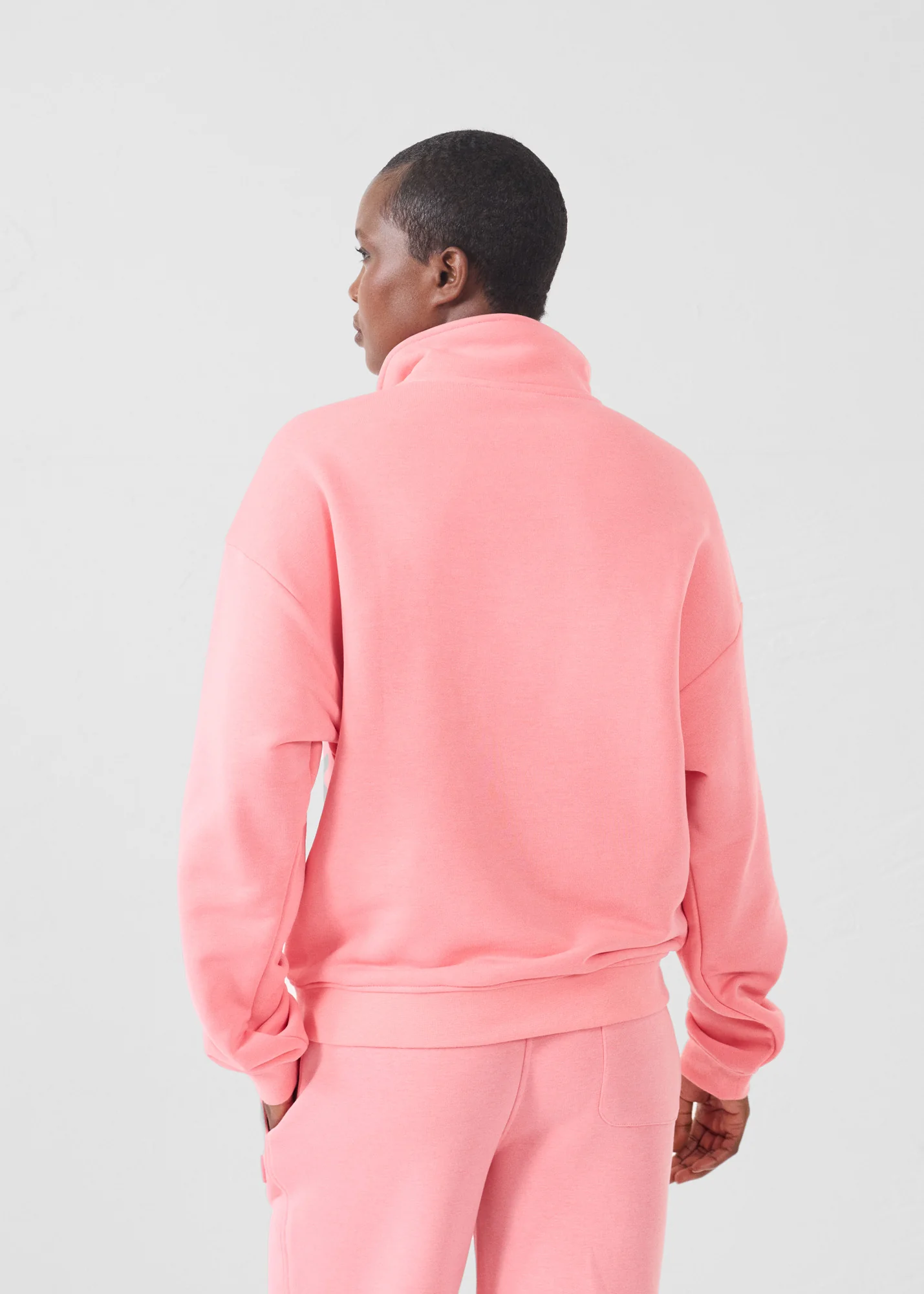 Sweatshirt demi-zippé Vibrant pink Line - Image 4