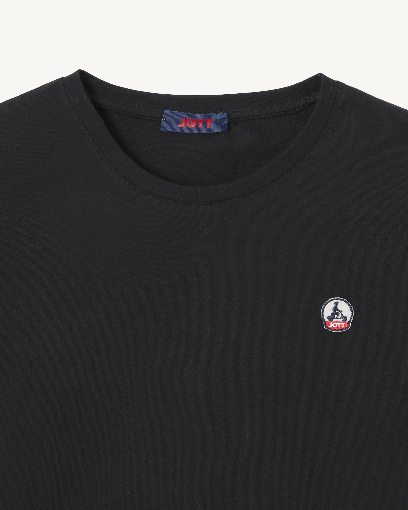 T-shirt à col rond femme en coton biologique Noir Rosas - Image 2