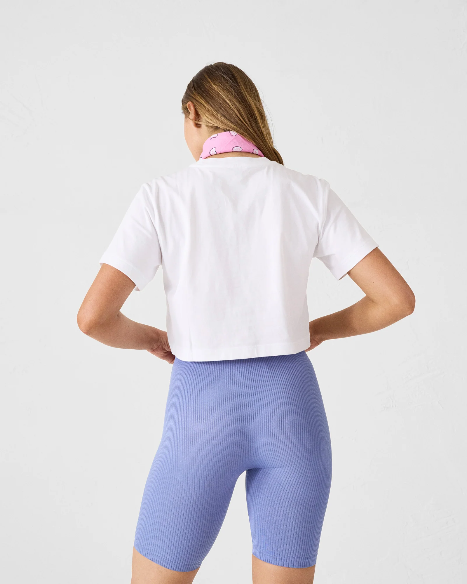 T-shirt col rond en coton Blanc Mazu - Image 4