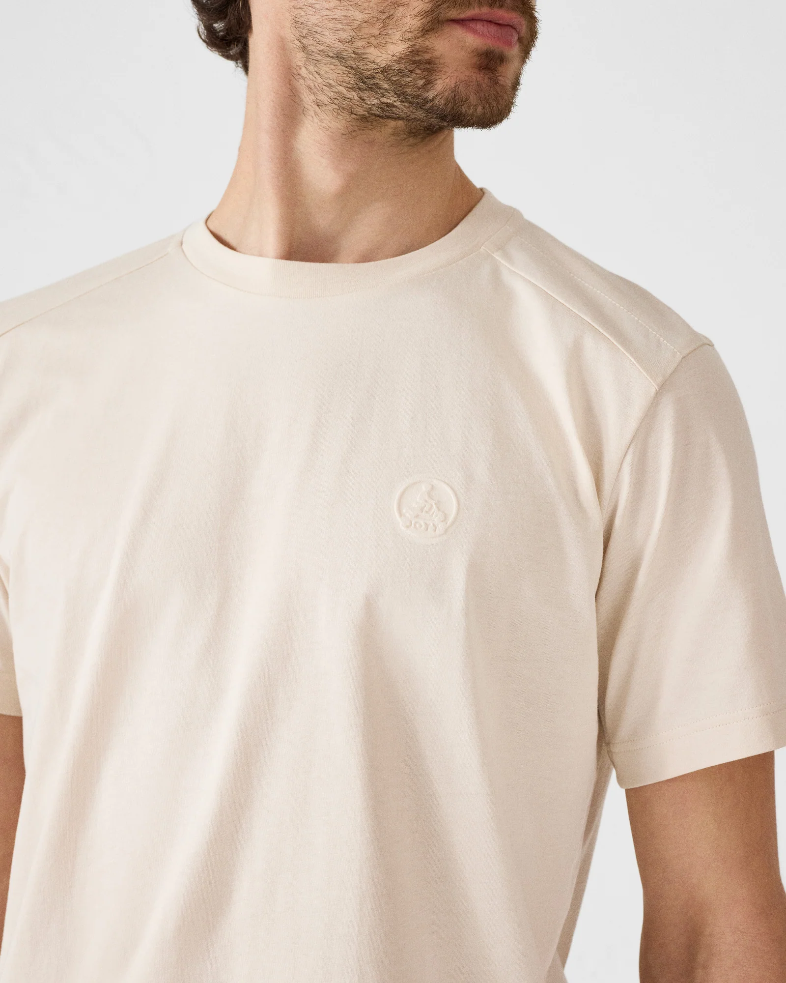 T-shirt col rond en coton Sable Espar - Image 6
