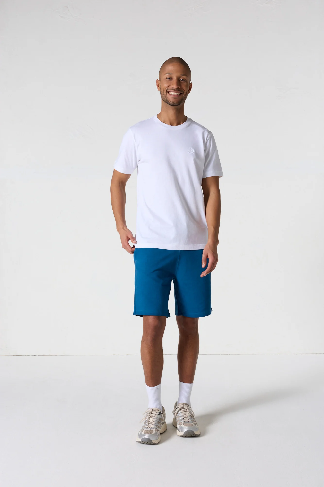 T-shirt col rond homme en coton Blanc Pedro - Image 3