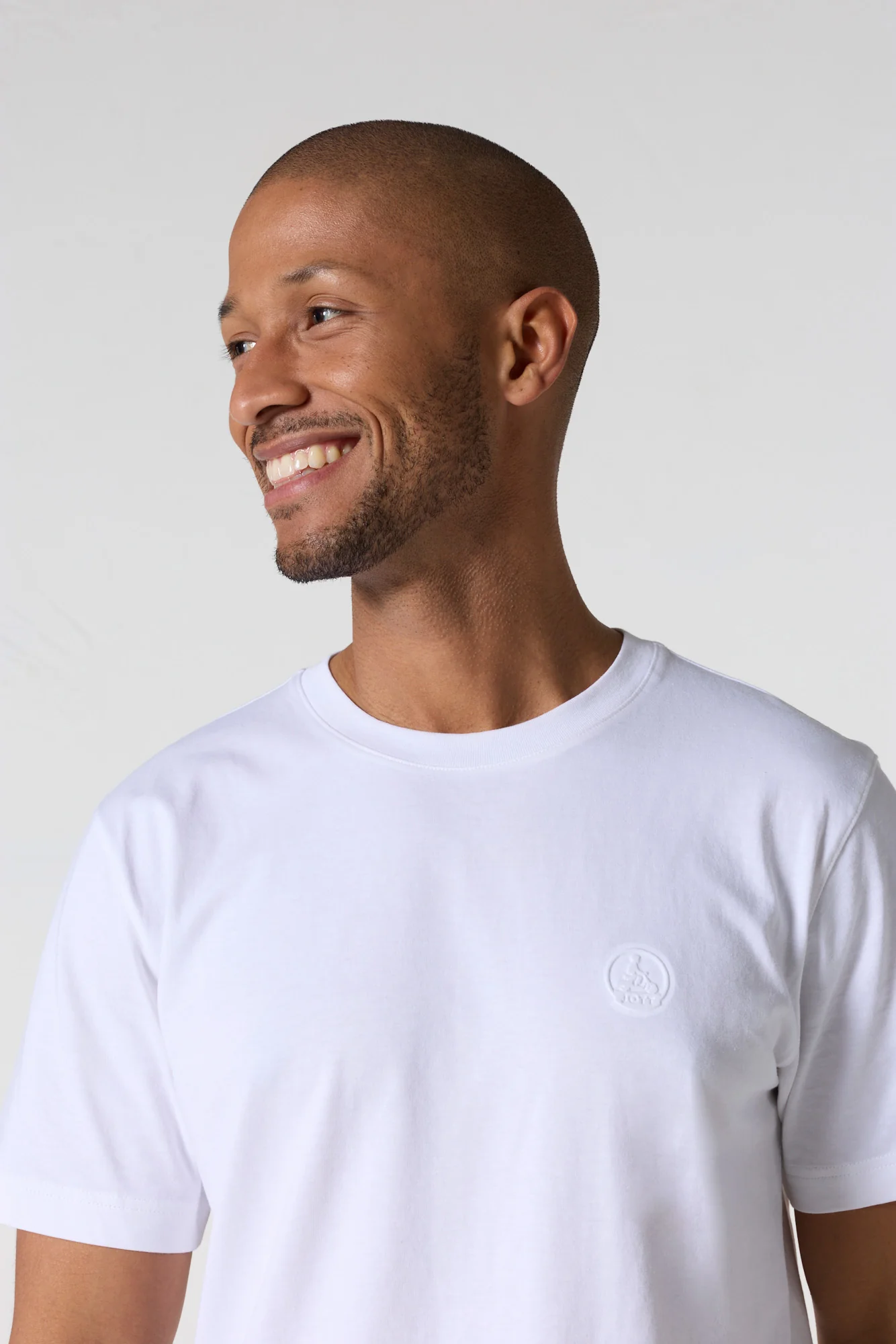 T-shirt col rond homme en coton Blanc Pedro - Image 5