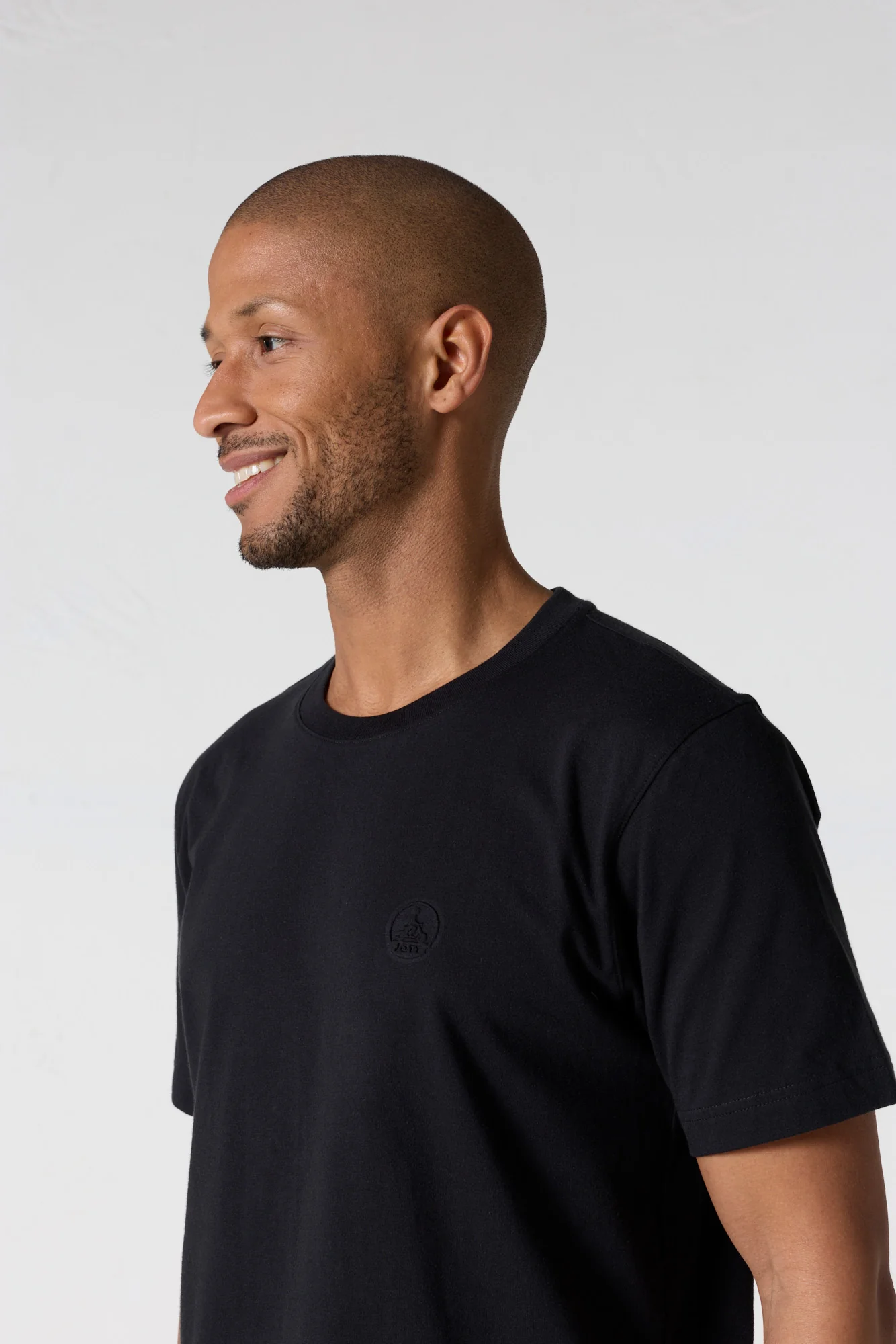 T-shirt col rond homme en coton Noir Pedro - Image 5