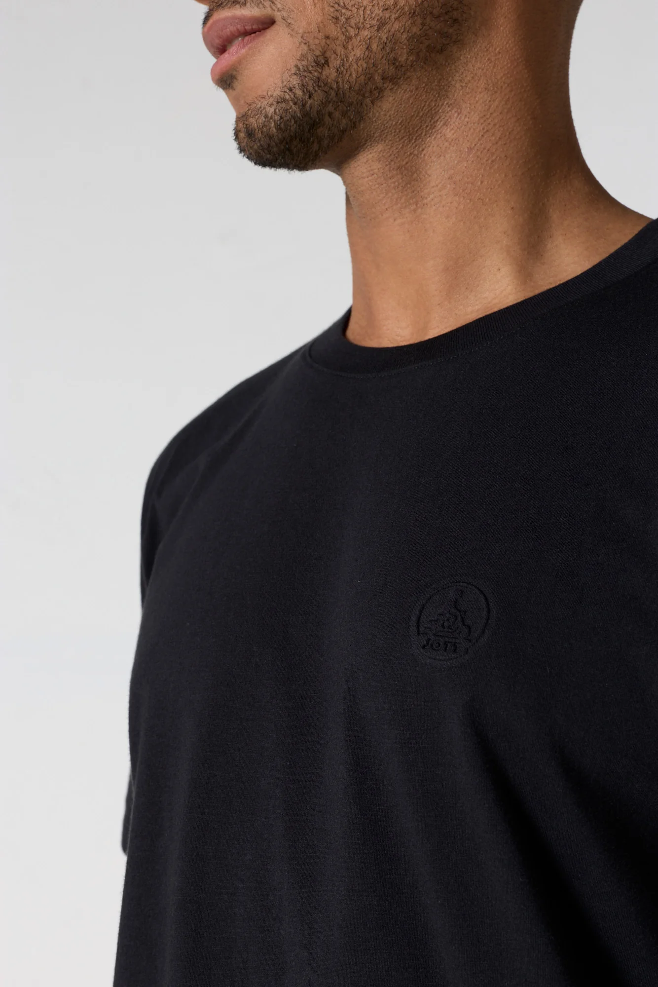 T-shirt col rond homme en coton Noir Pedro - Image 6