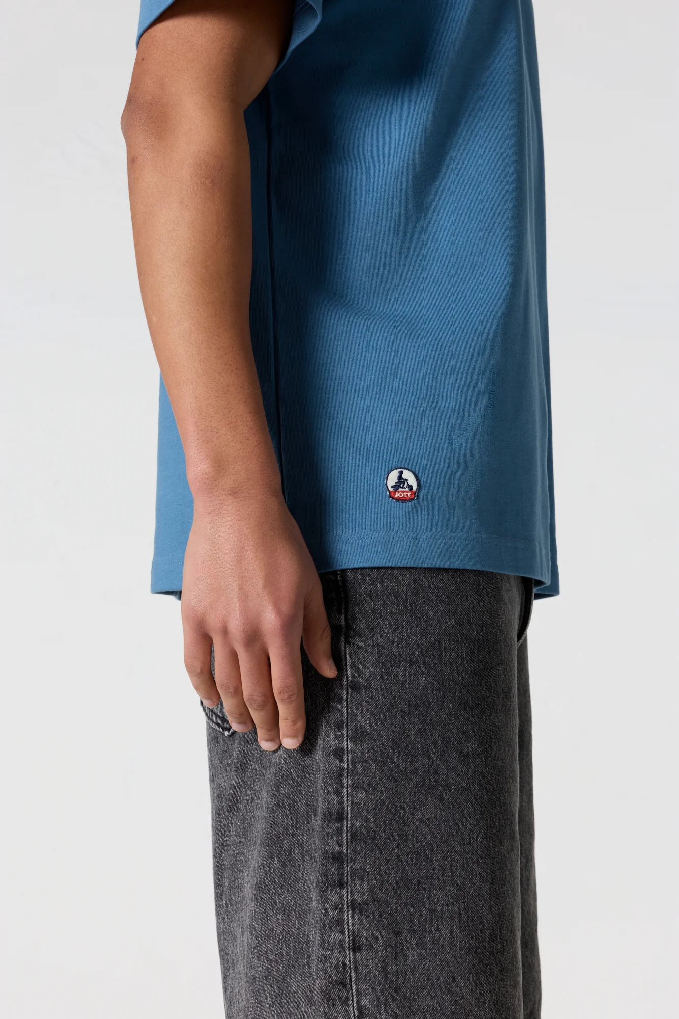 T-Shirt col rond mixte Bleu jeans Andrea - Image 12