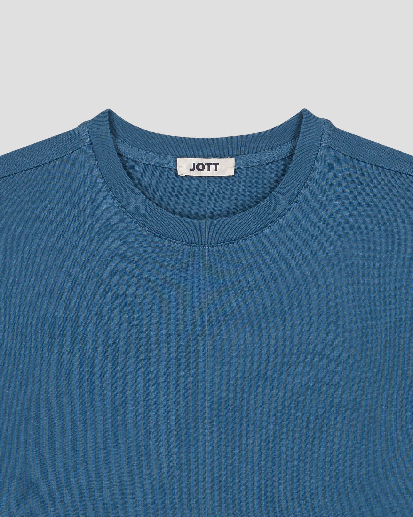 T-Shirt col rond mixte Bleu jeans Andrea - Image 8