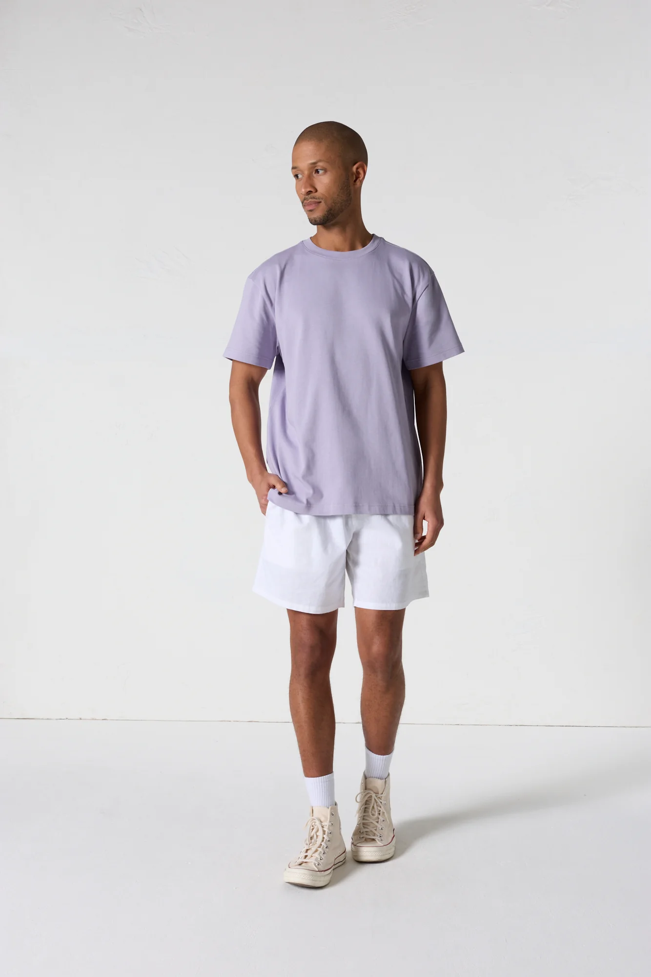 T-Shirt col rond mixte Encens violet Andrea - Image 4