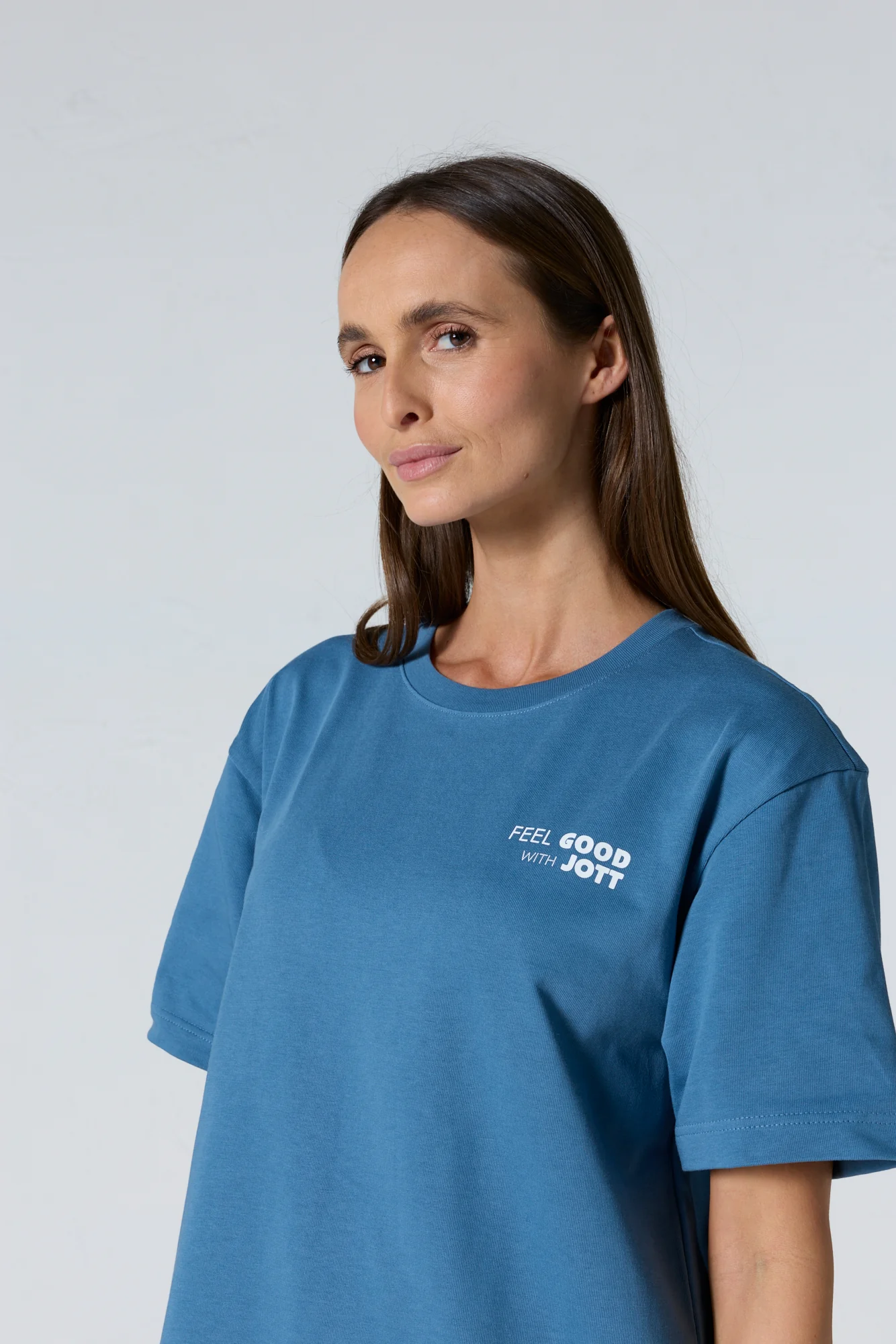 T-shirt col rond mixte imprimé Bleu jeans Kood - Image 13