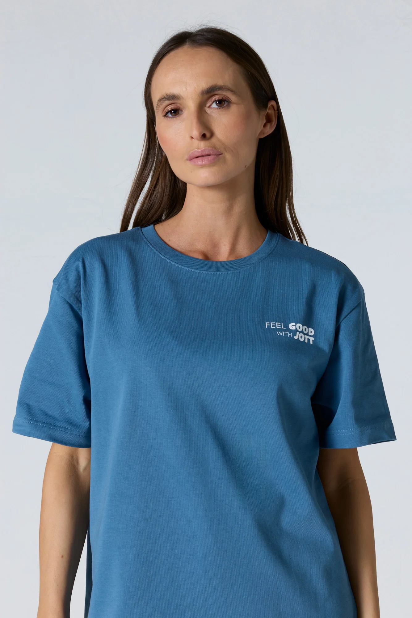T-shirt col rond mixte imprimé Bleu jeans Kood - Image 15